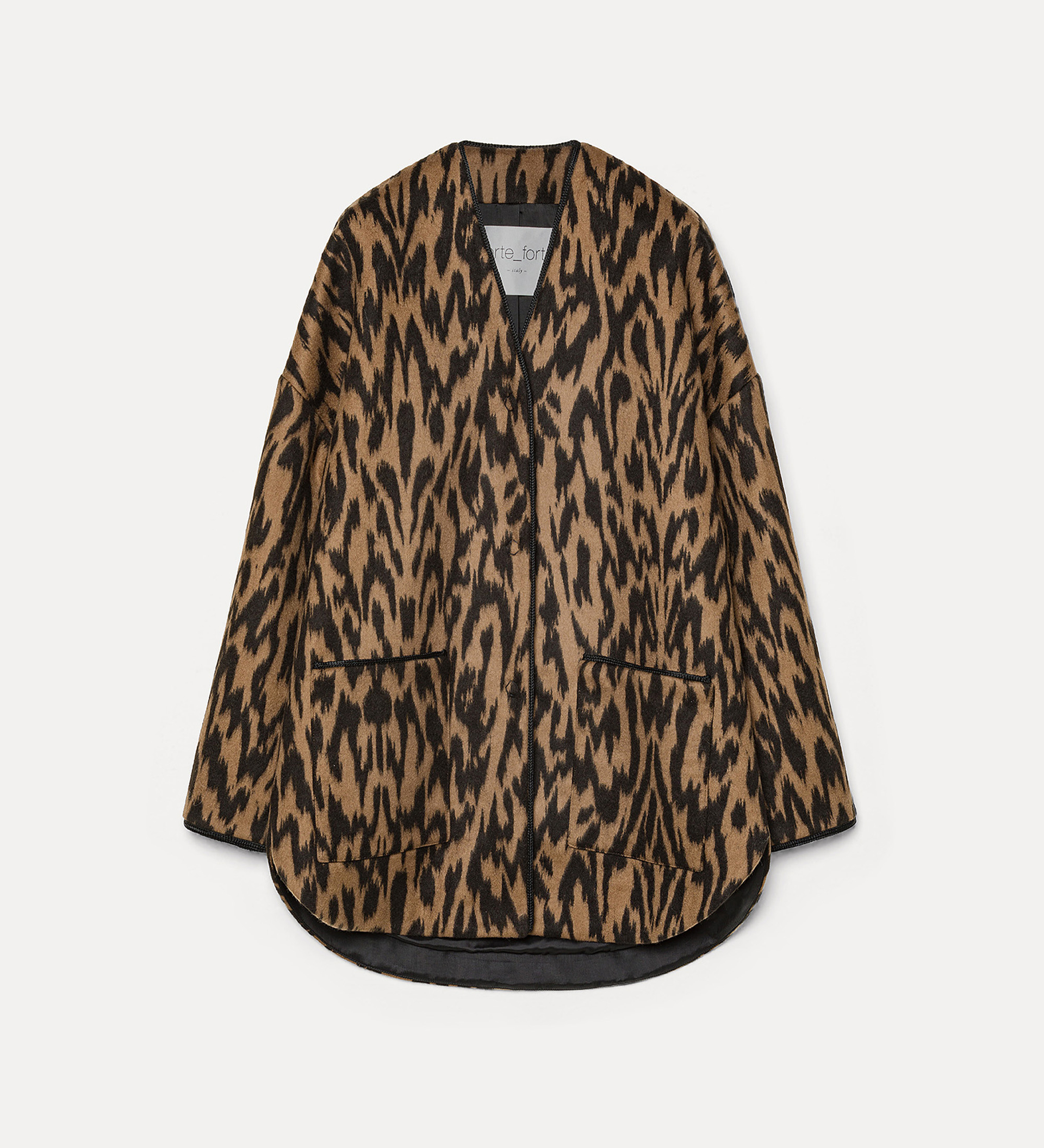jacket in “moiré” effect cloth | forte_forte
