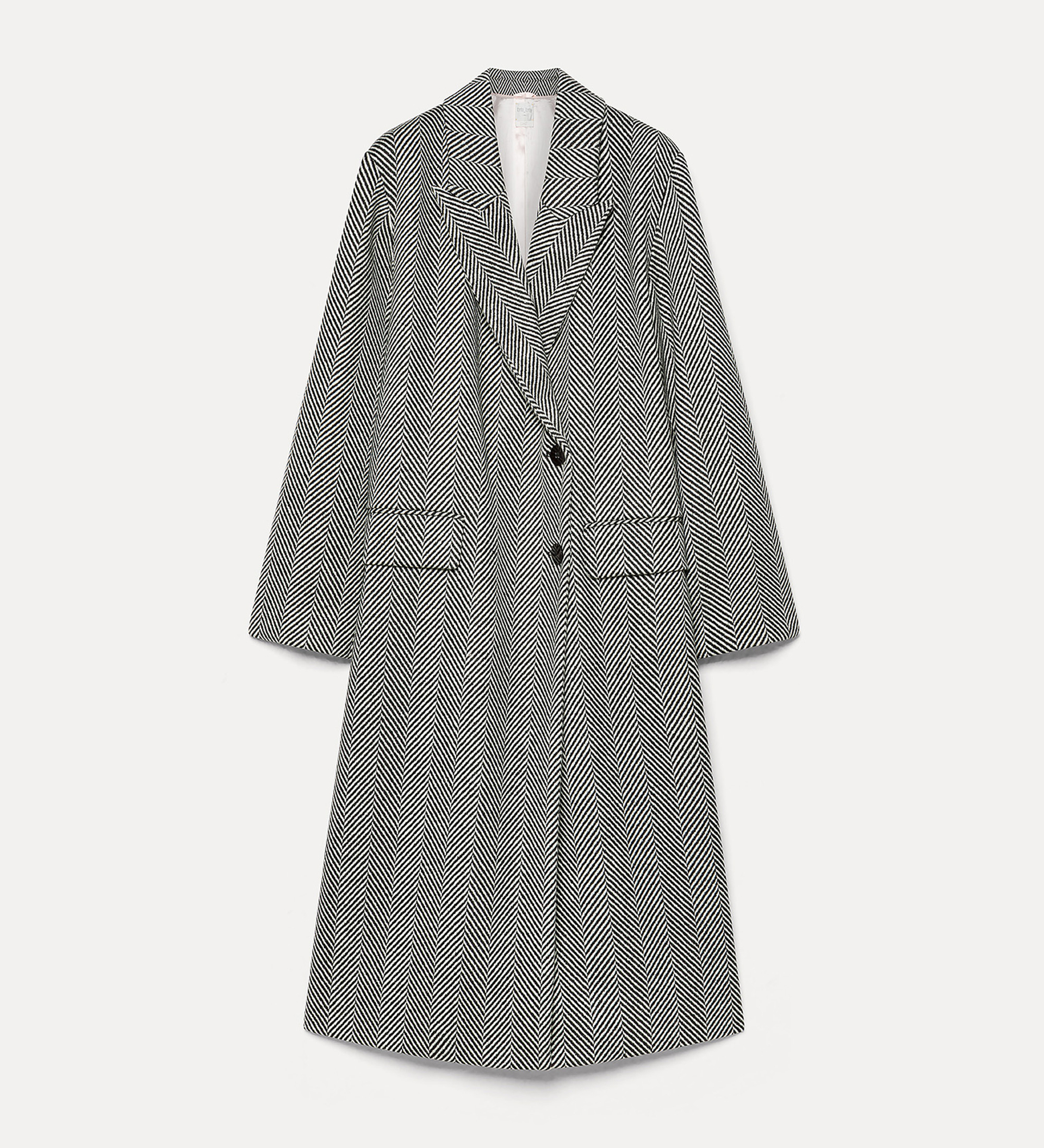 cappotto con motivo chevron in lana | forte_forte