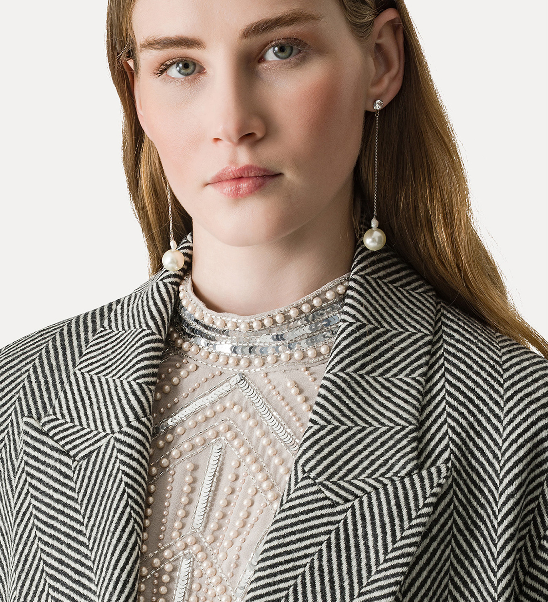 cappotto con motivo chevron in lana | forte_forte