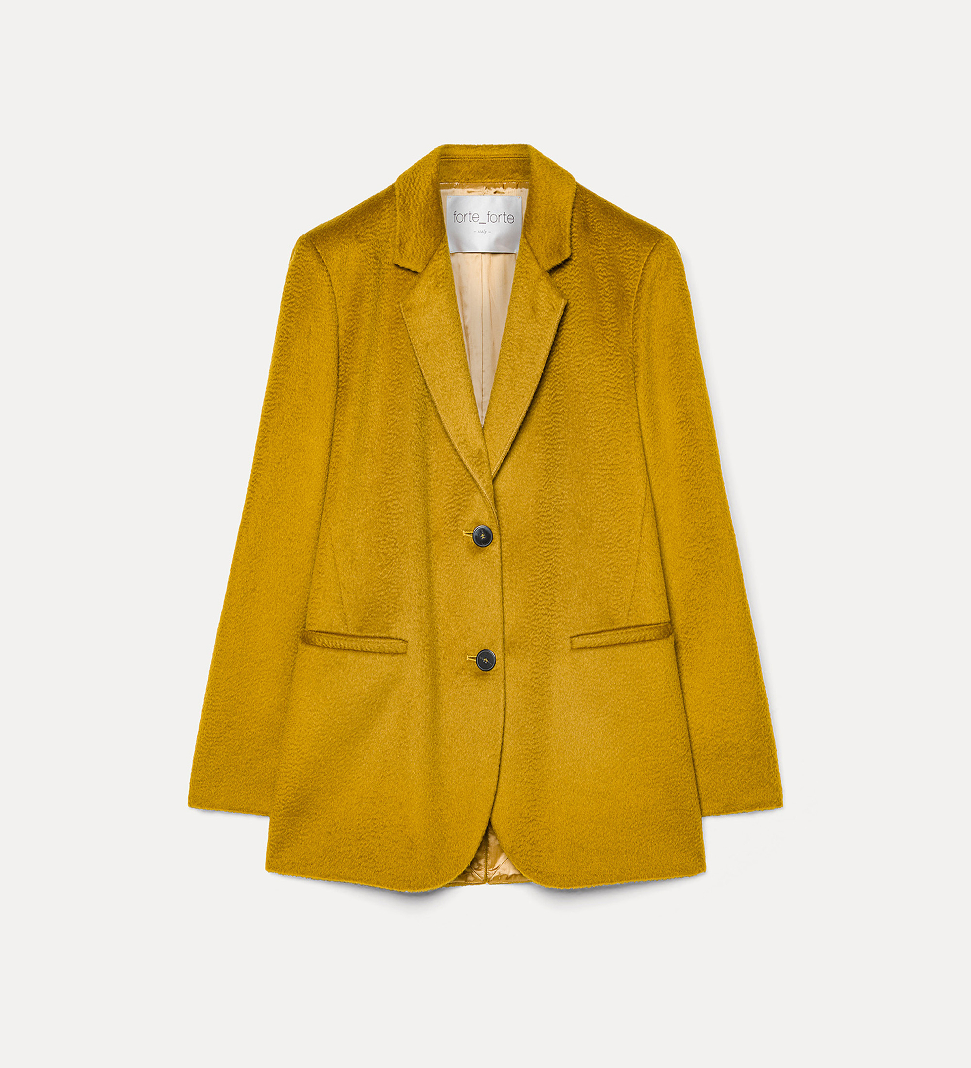 giacca in lana mohair effetto astrakan | forte_forte