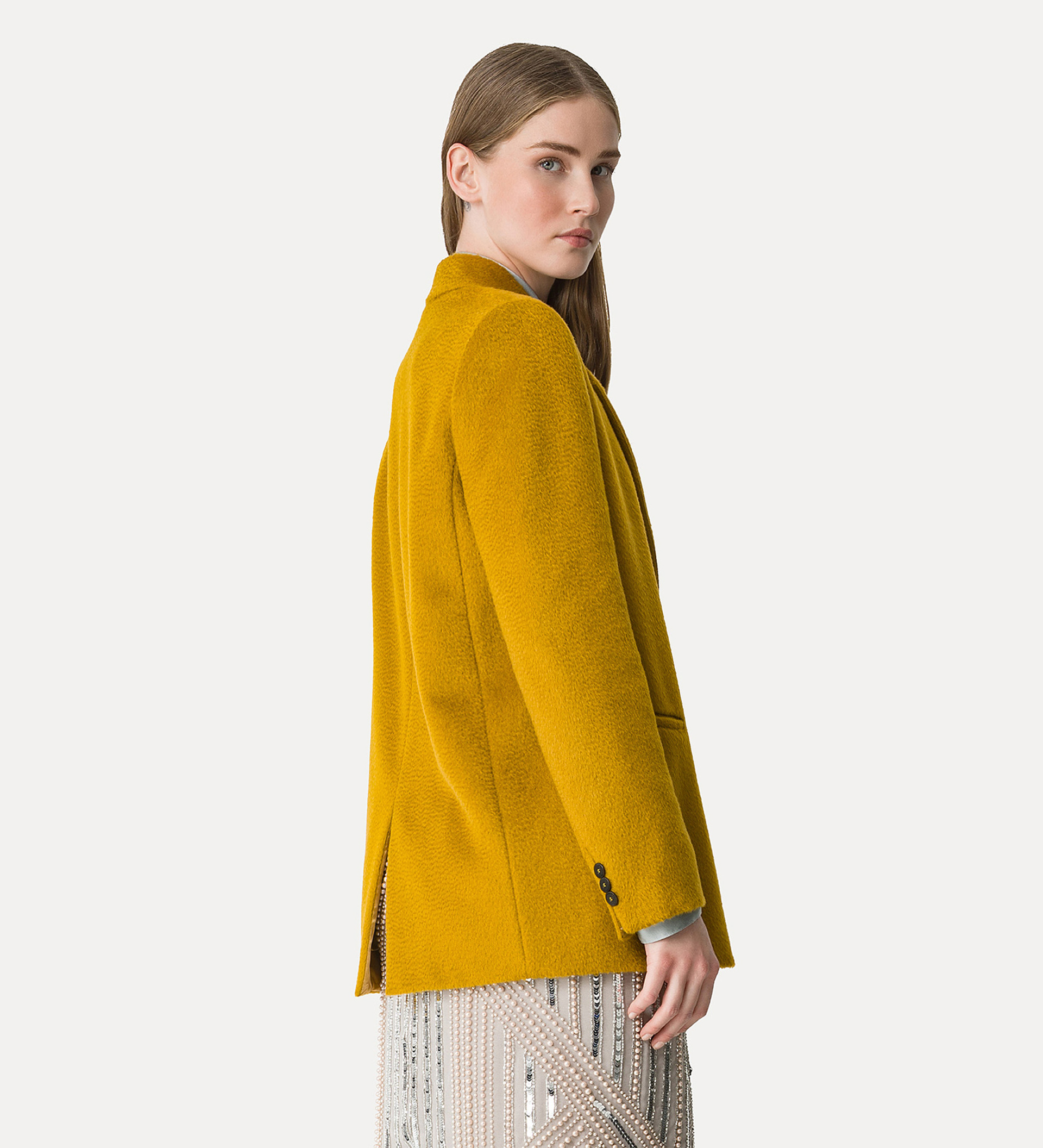 giacca in lana mohair effetto astrakan | forte_forte