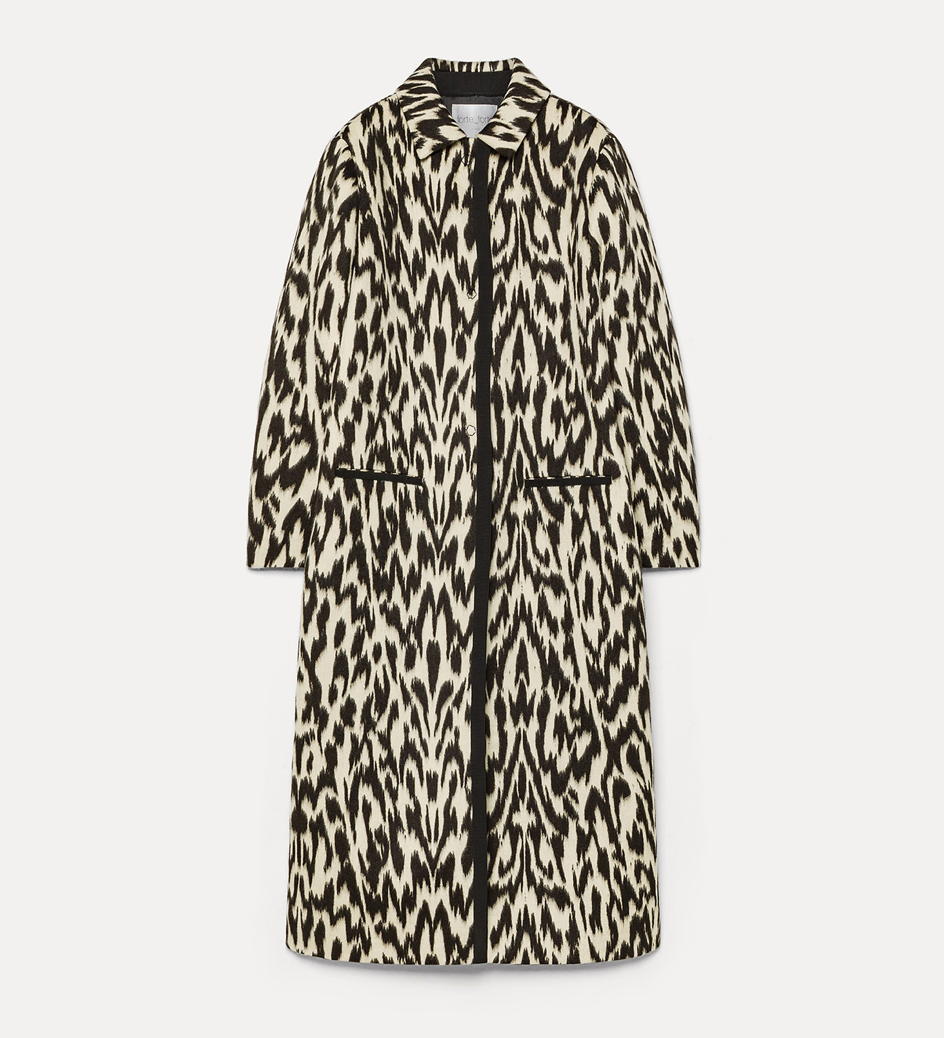 cappotto elegante in jacquard “moiré” | forte_forte