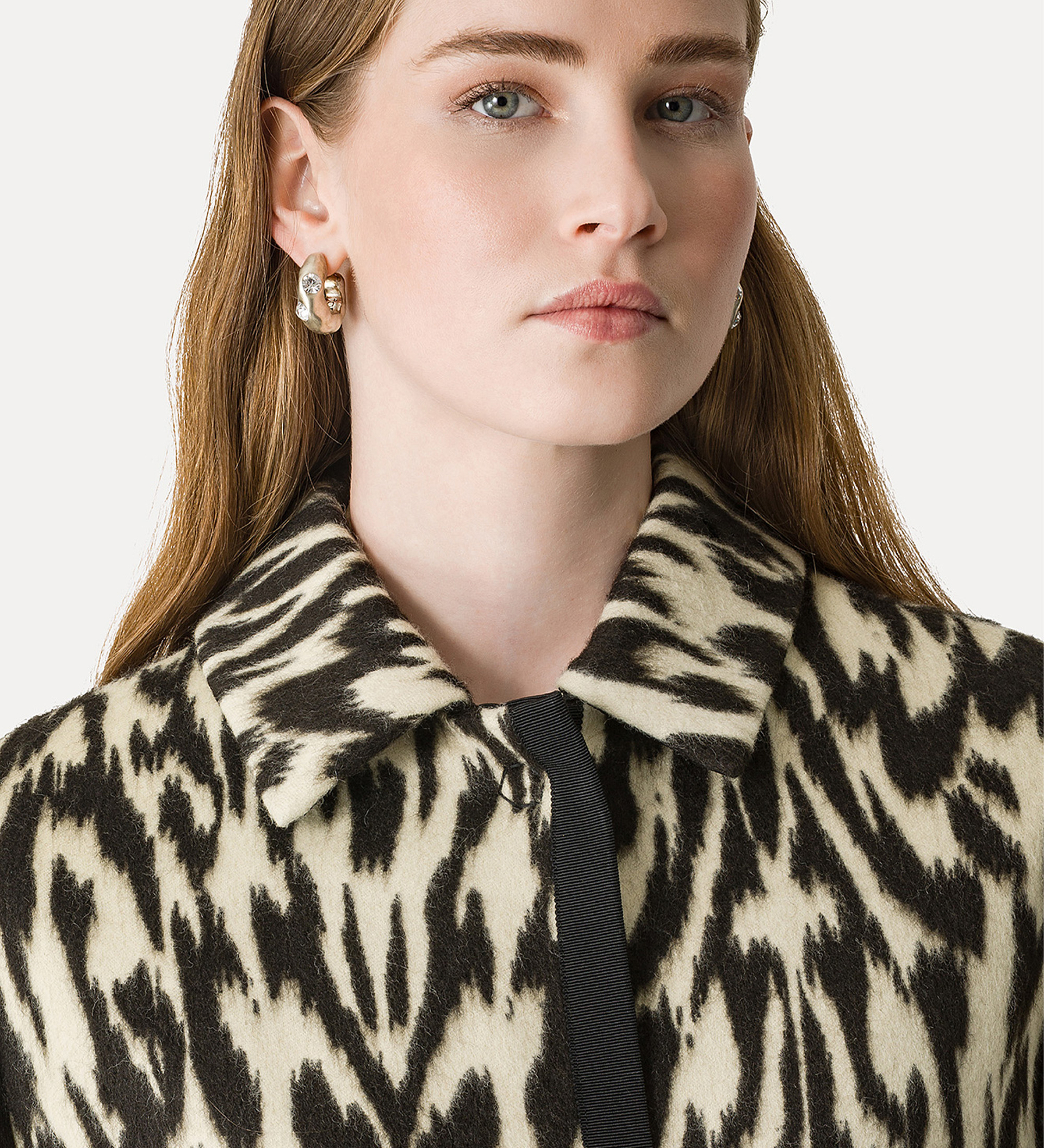 cappotto elegante in jacquard “moiré” | forte_forte