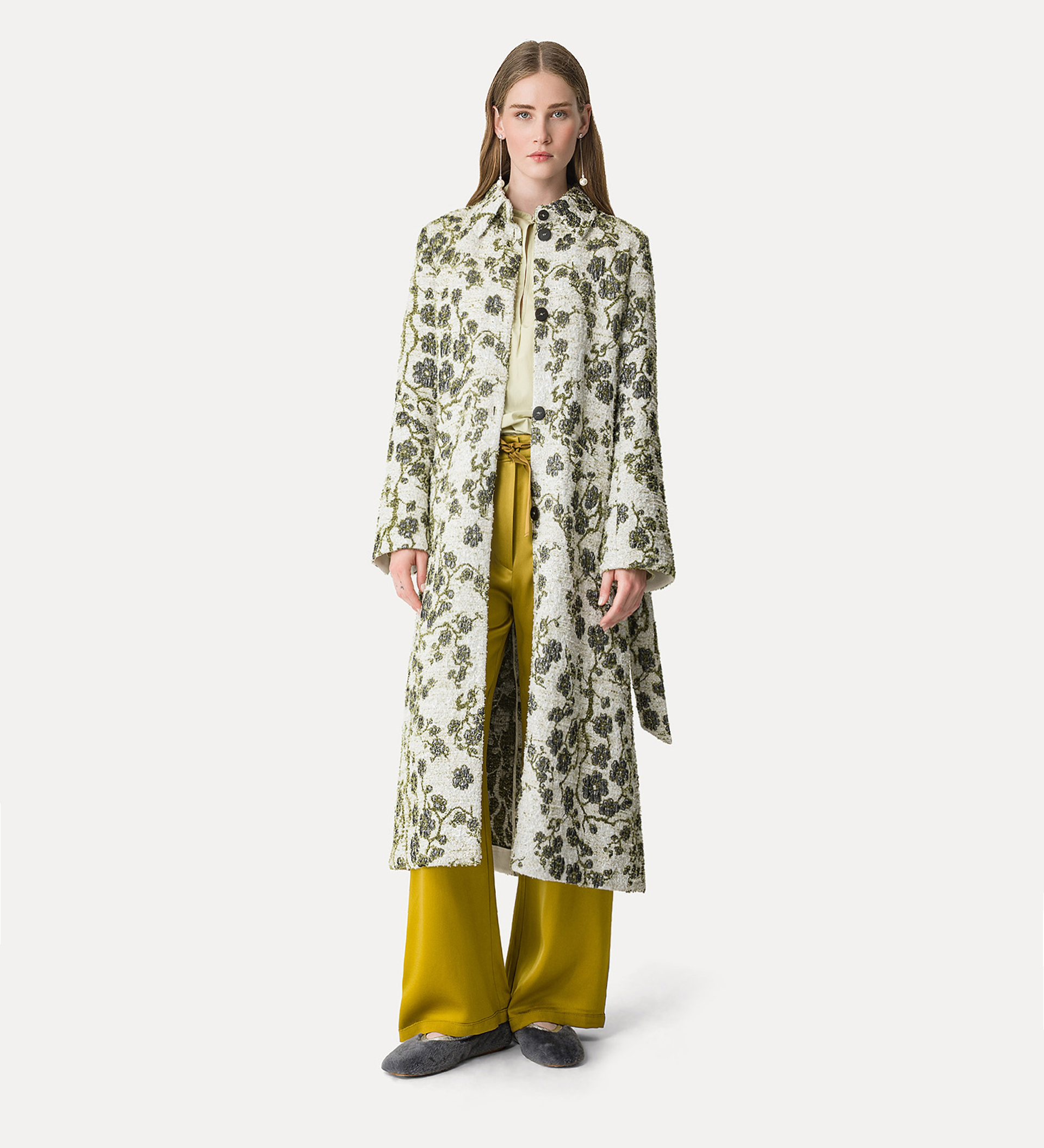 cappotto jacquard “la lune en fleur” | forte_forte