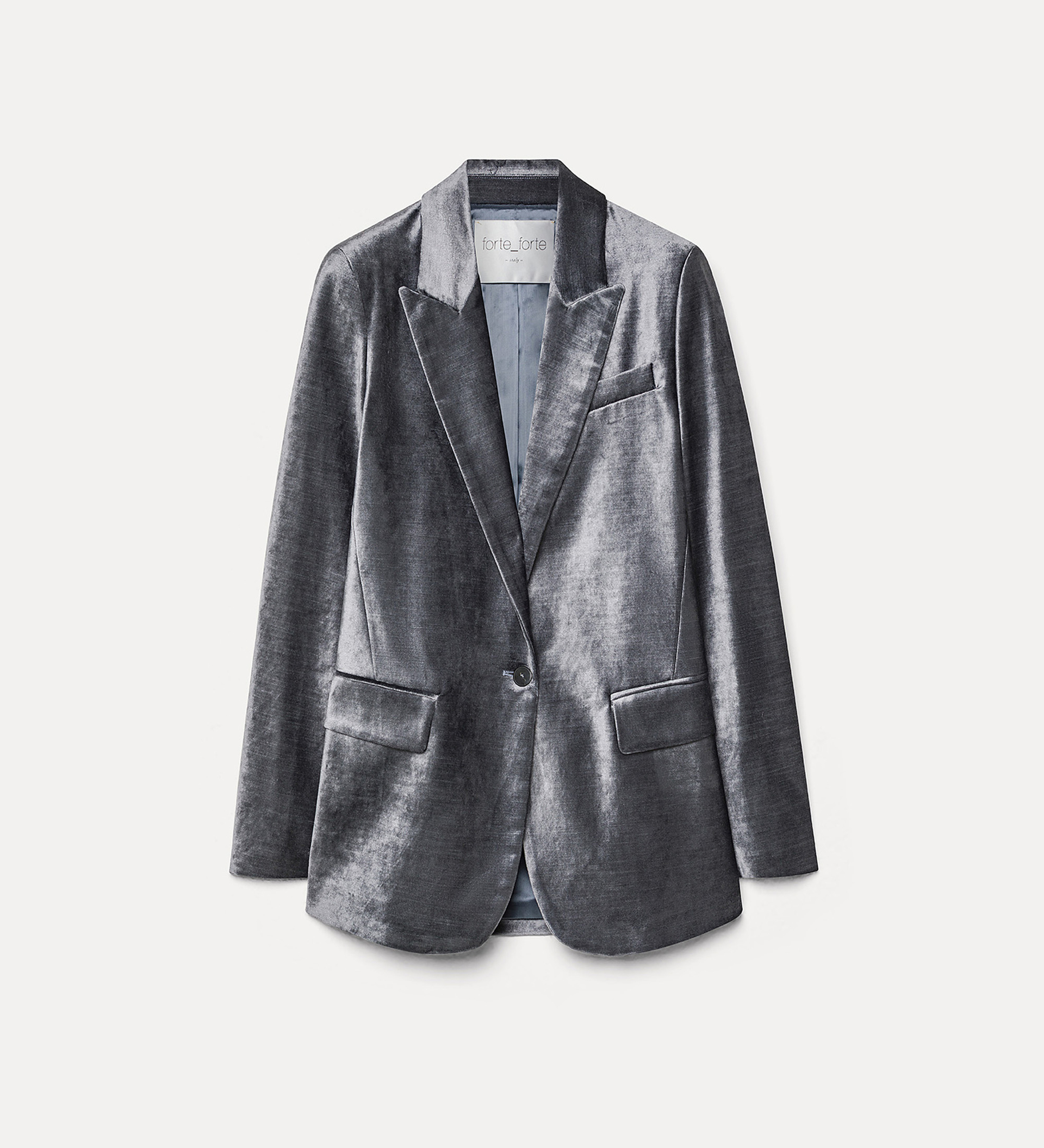 smart jacket in stretch velvet | forte_forte