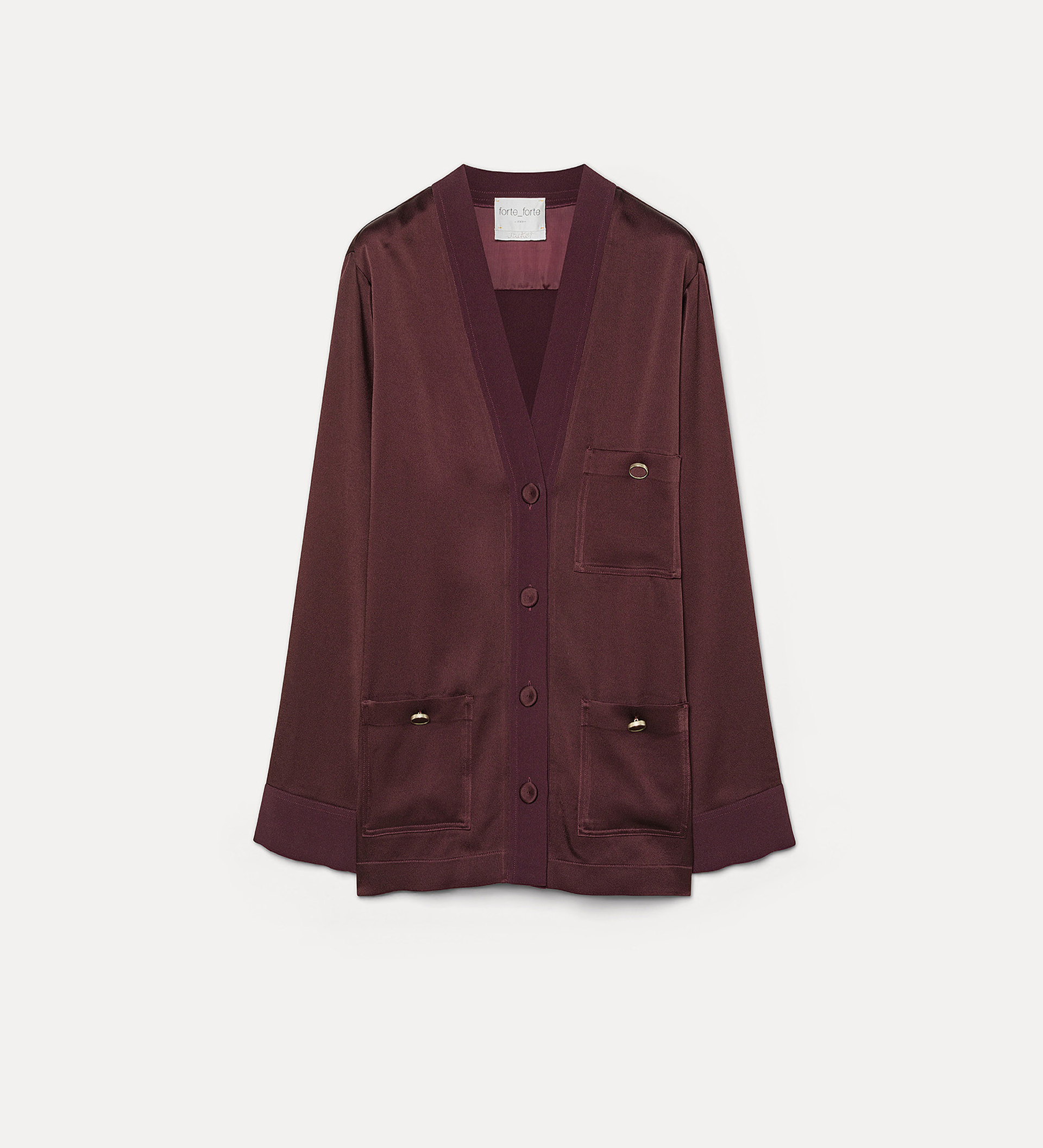veste à la coupe safari en envers satin | forte_forte