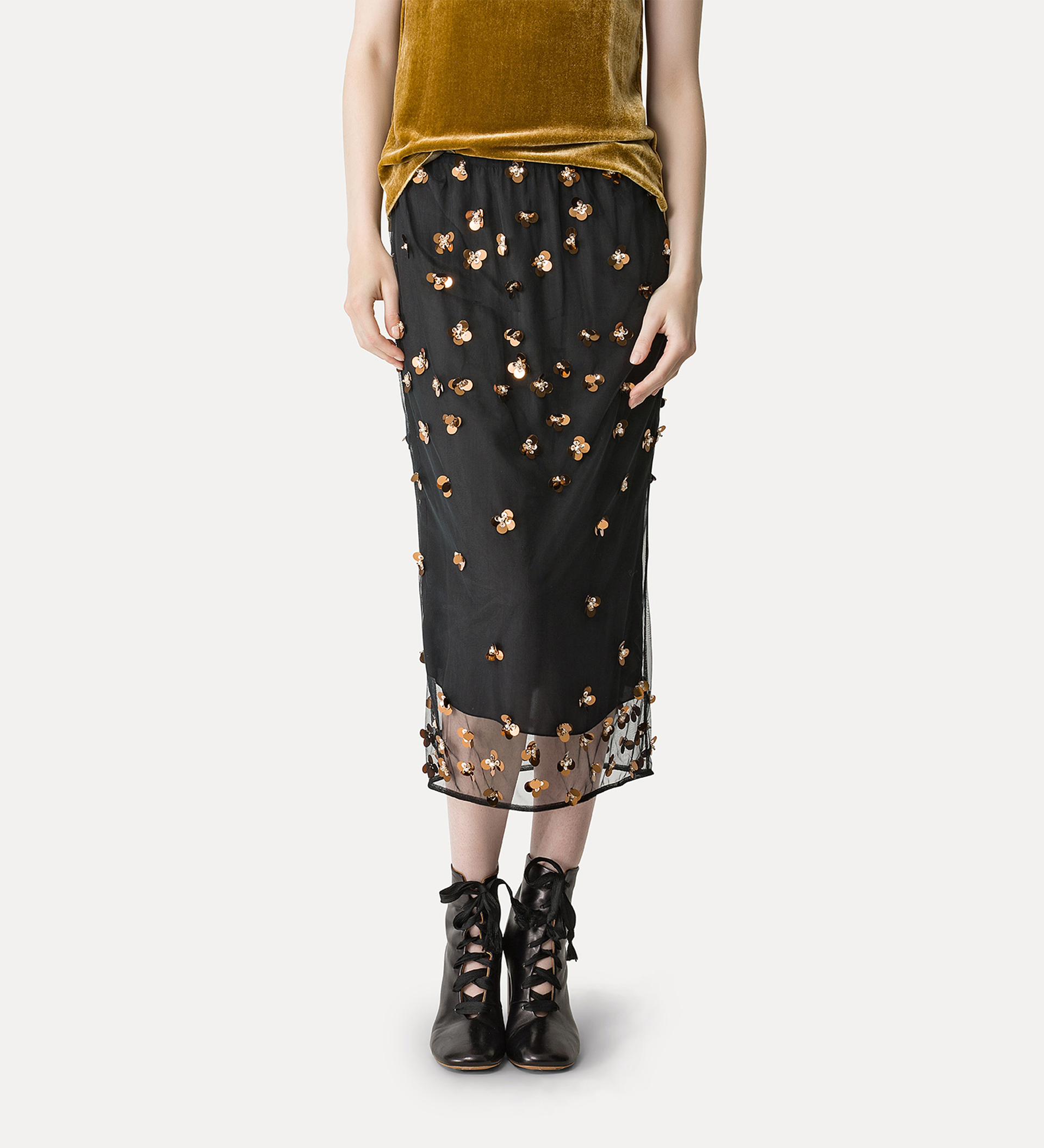 jupe en tulle avec broderie “petites étoiles” | forte_forte