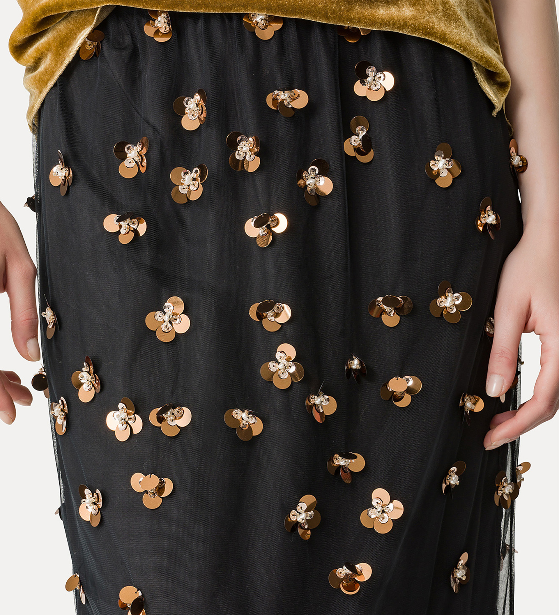 jupe en tulle avec broderie “petites étoiles” | forte_forte