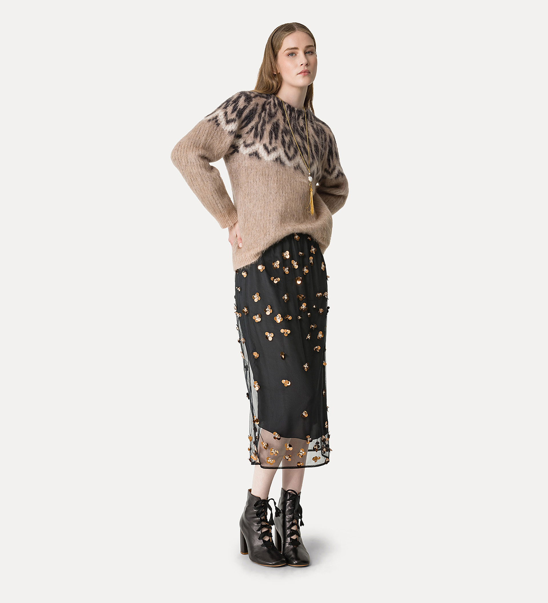 jupe en tulle avec broderie “petites étoiles” | forte_forte