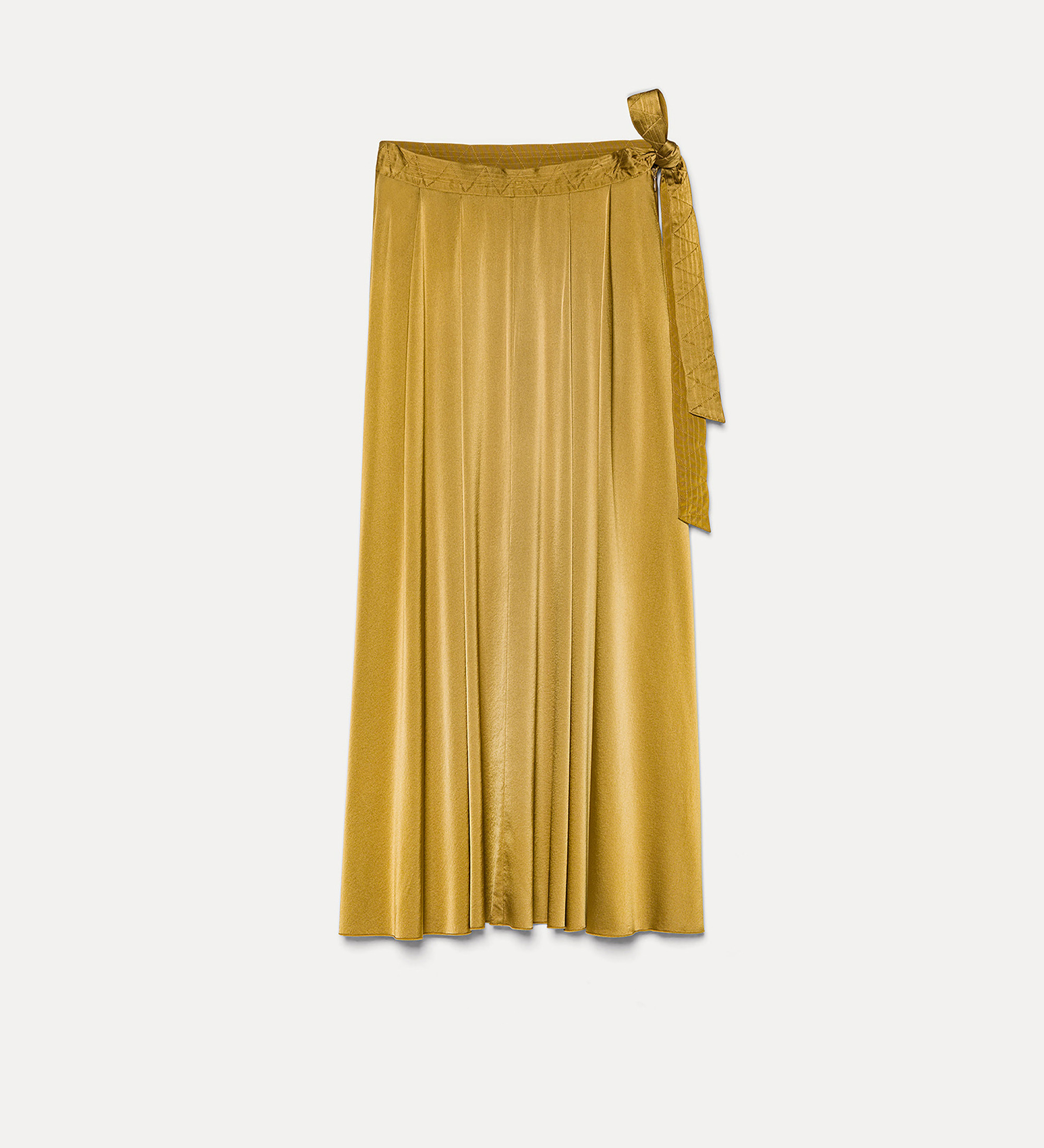 midi skirt in stretchy silk satin | forte_forte