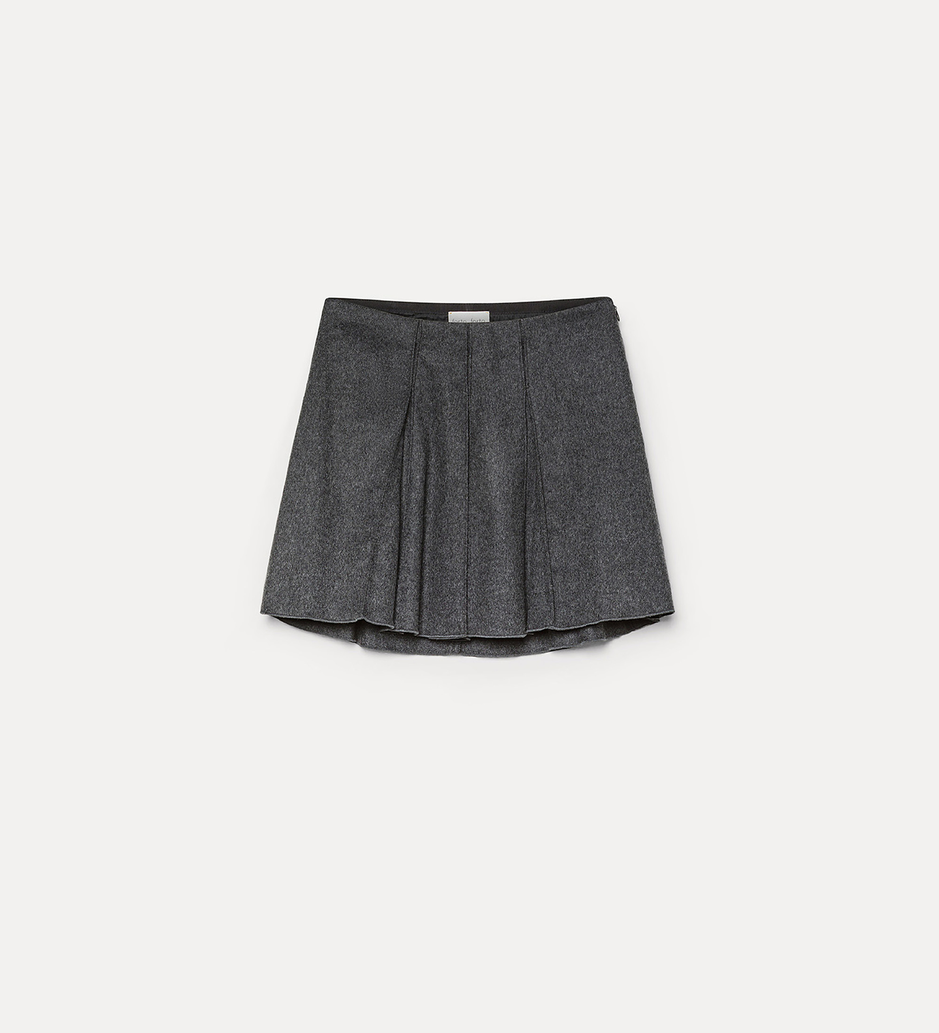 wool–cloth mini skirt with pleats | forte_forte