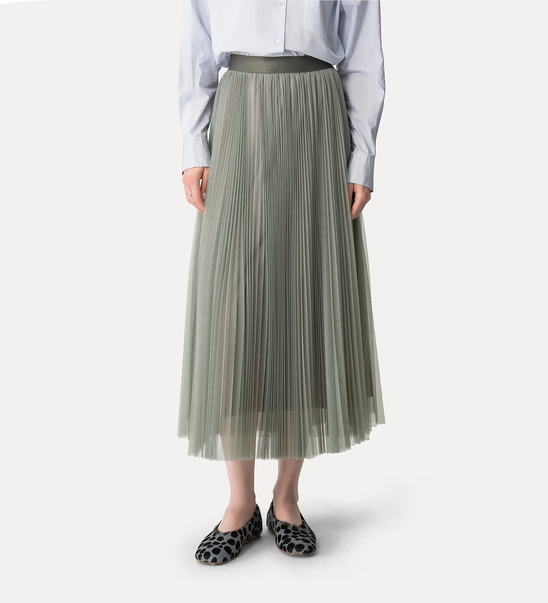 tulle skirt with sunray pleating | forte_forte