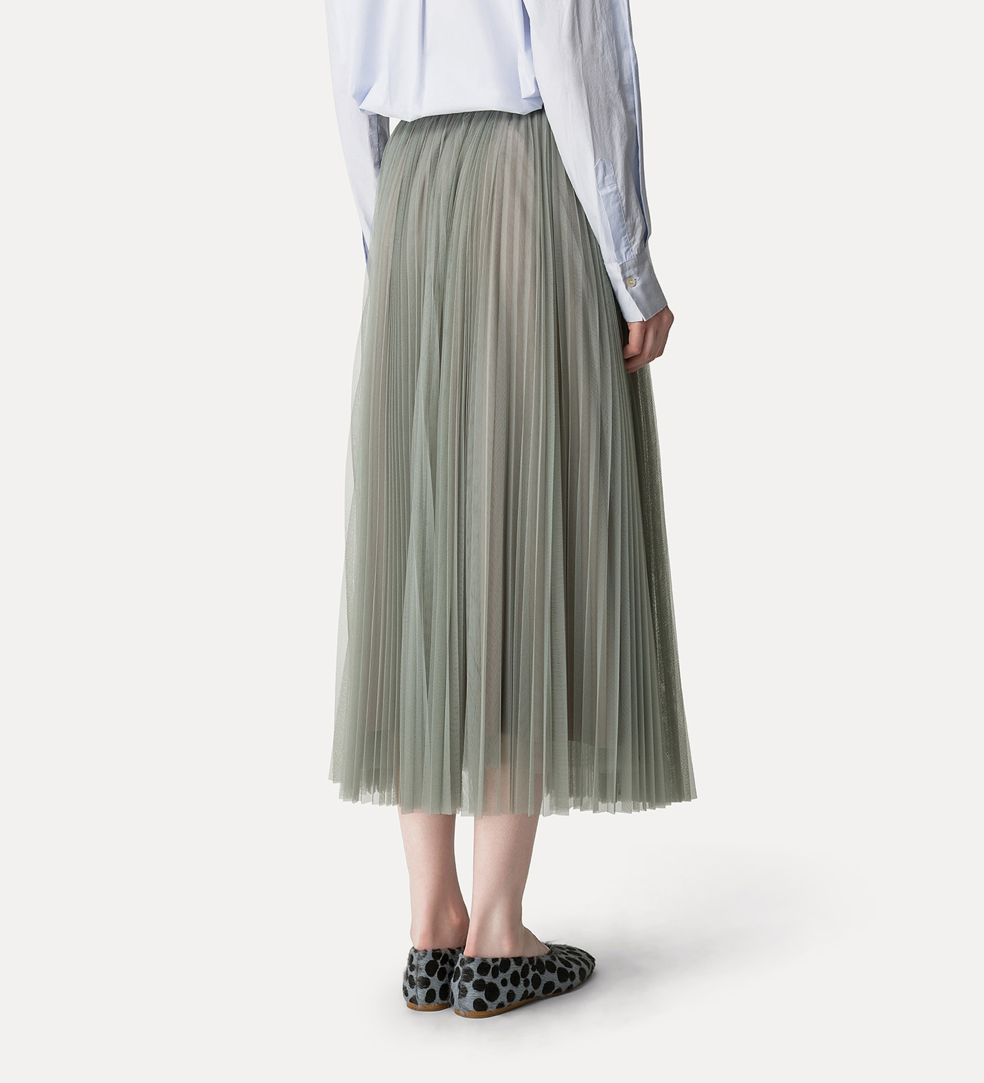 tulle skirt with sunray pleating | forte_forte