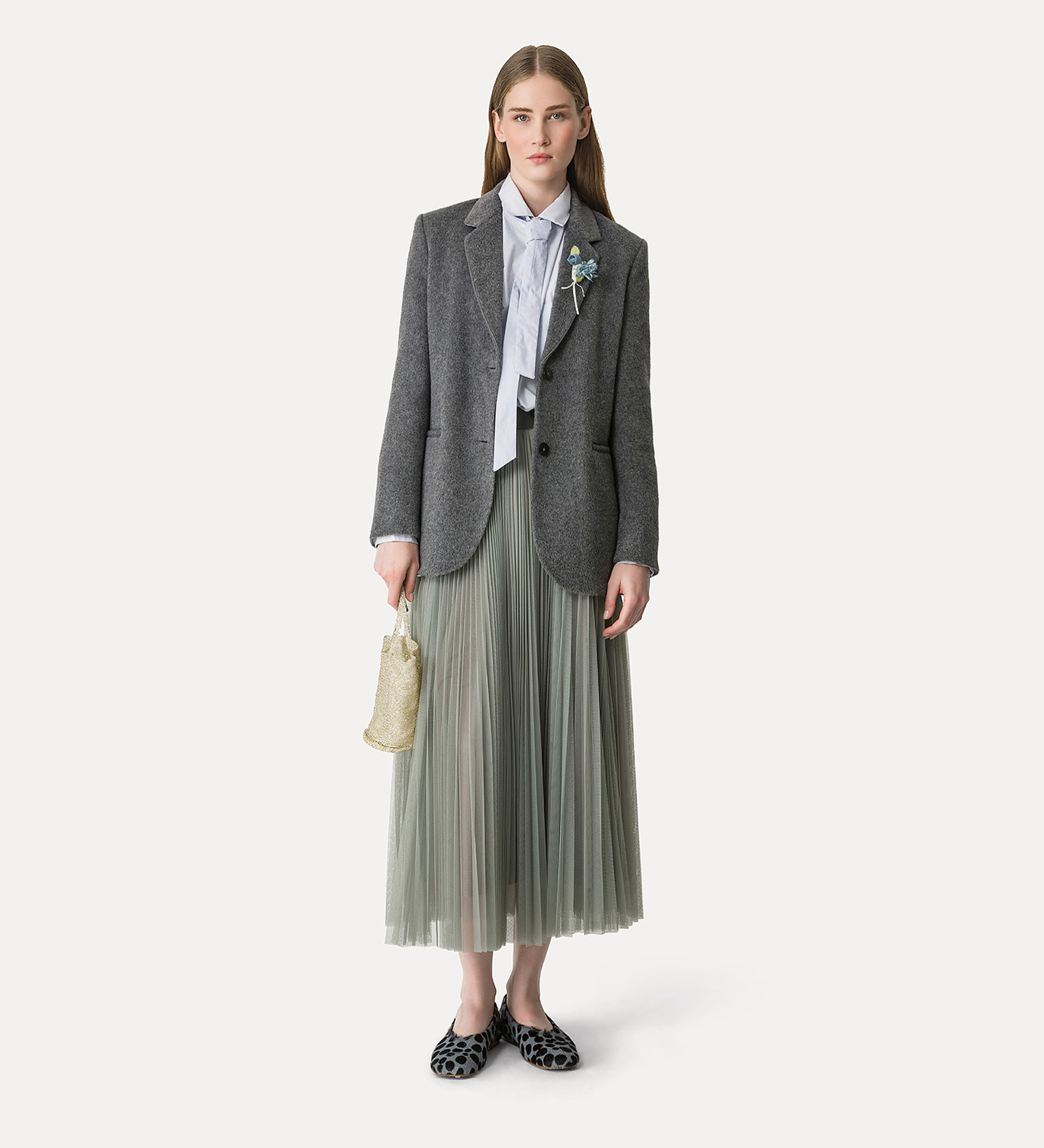 tulle skirt with sunray pleating | forte_forte