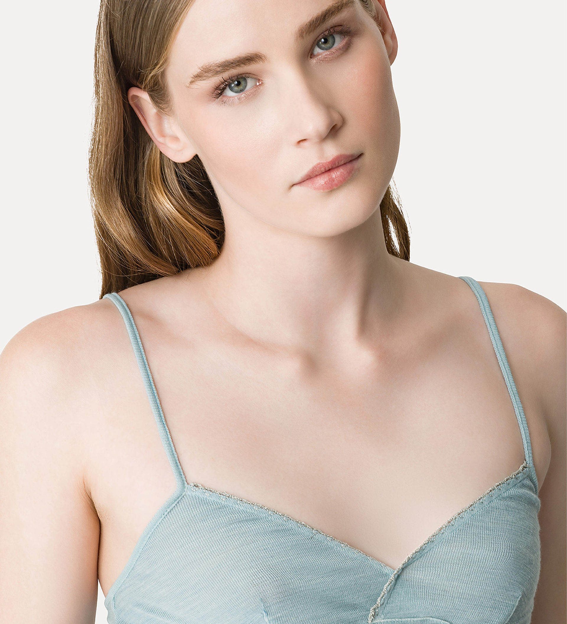 embroidered tank top in wool jersey | forte_forte