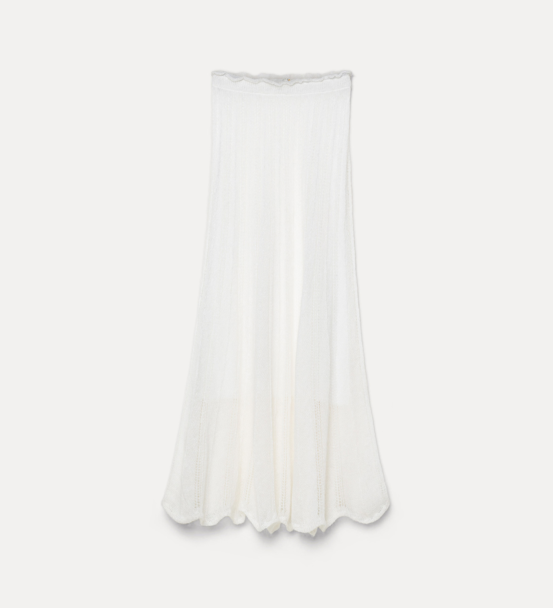 pointelle–stitch skirt in brushed mohair | forte_forte