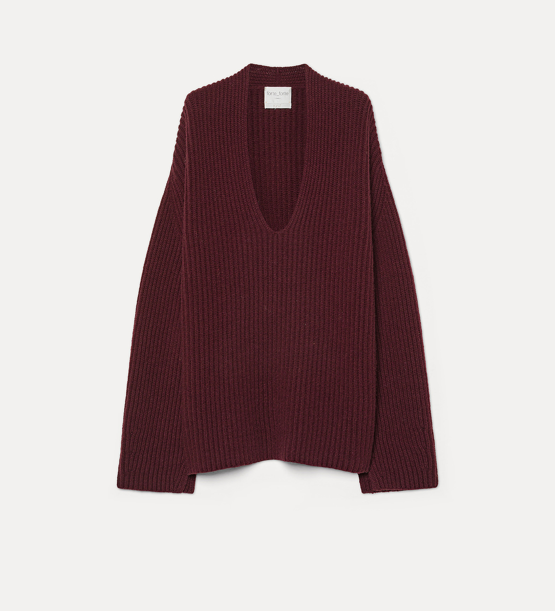 wool–and–cashmere knit with in a half–fisherman's rib pattern | forte_forte