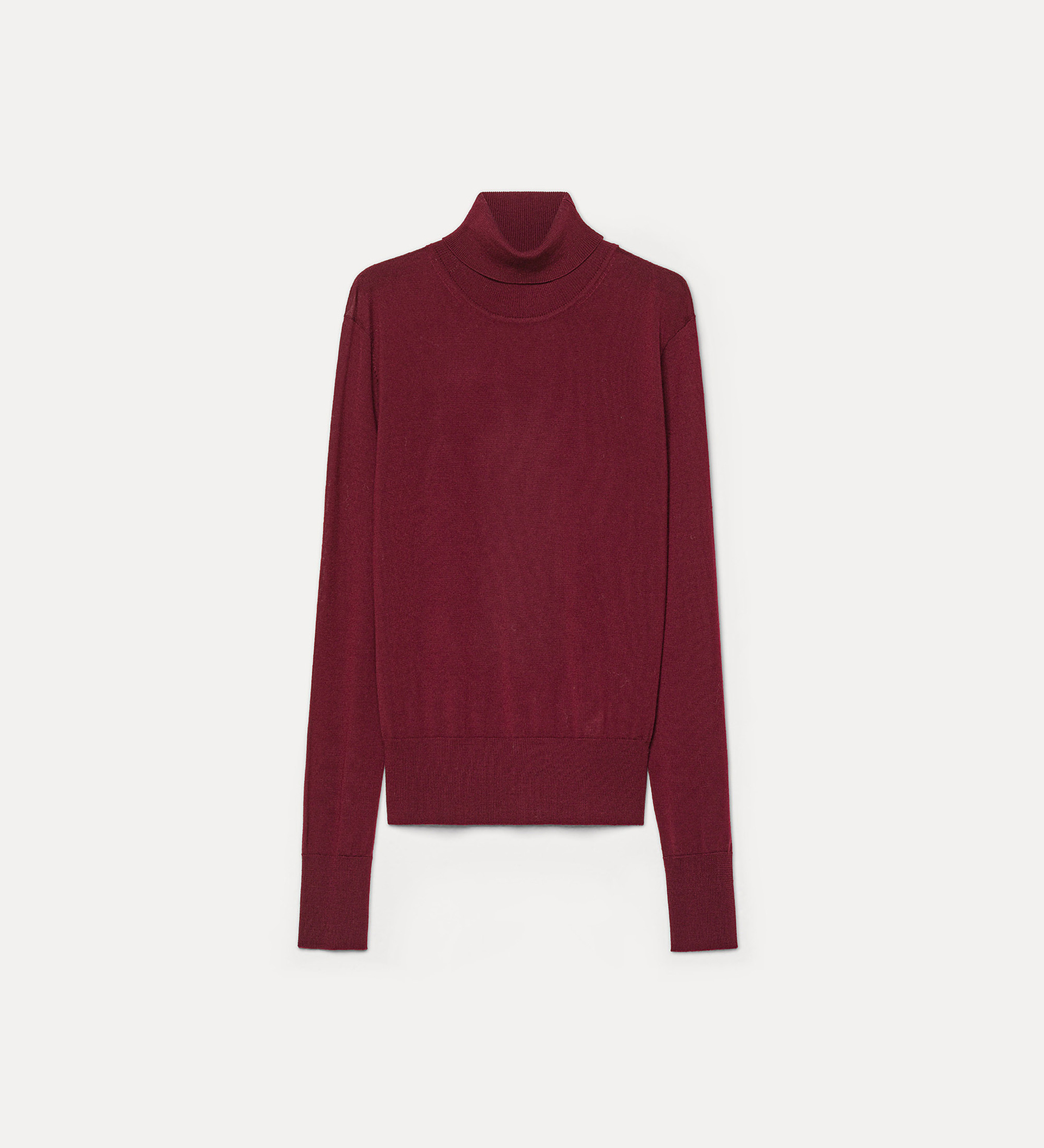 high–neck sweater in superfine merino wool | forte_forte