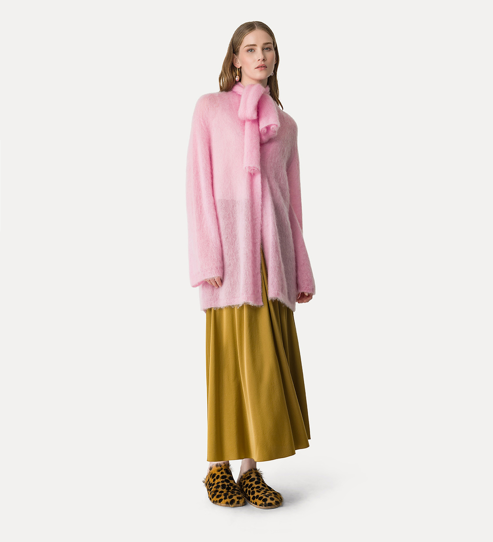 oversized cardigan in brushed mohair wool | forte_forte