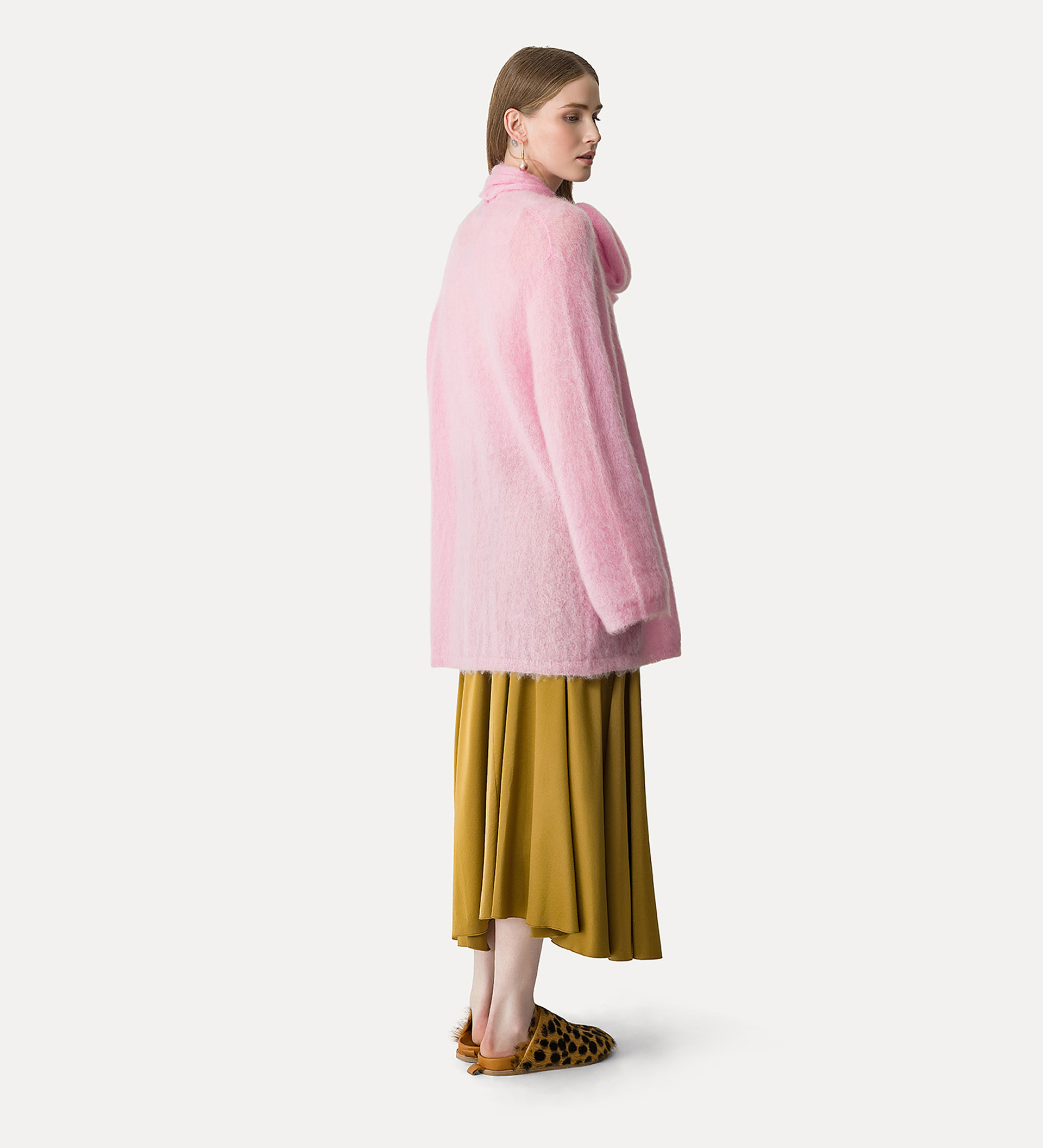 oversized cardigan in brushed mohair wool | forte_forte