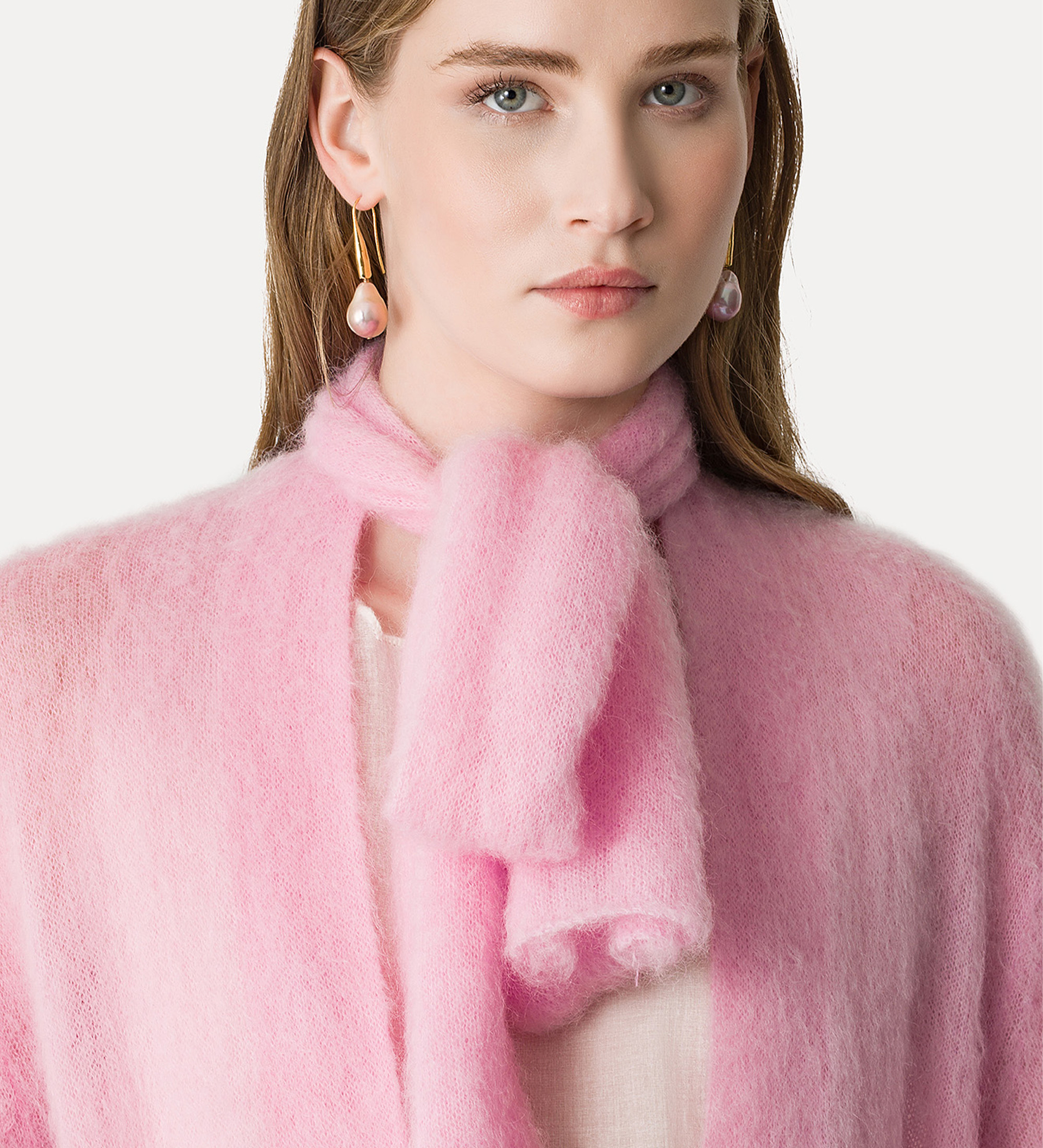 oversized cardigan in brushed mohair wool | forte_forte