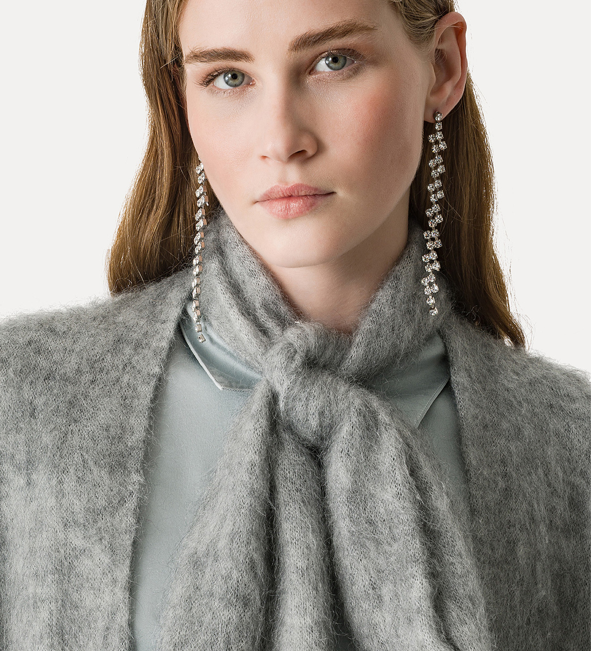 oversized cardigan in brushed mohair wool | forte_forte