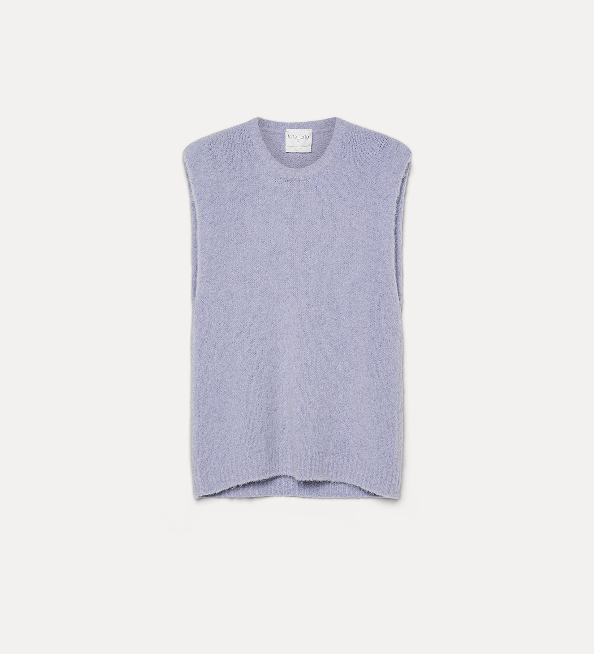 sleeveless oversized vest in baby suri alpaca wool | forte_forte