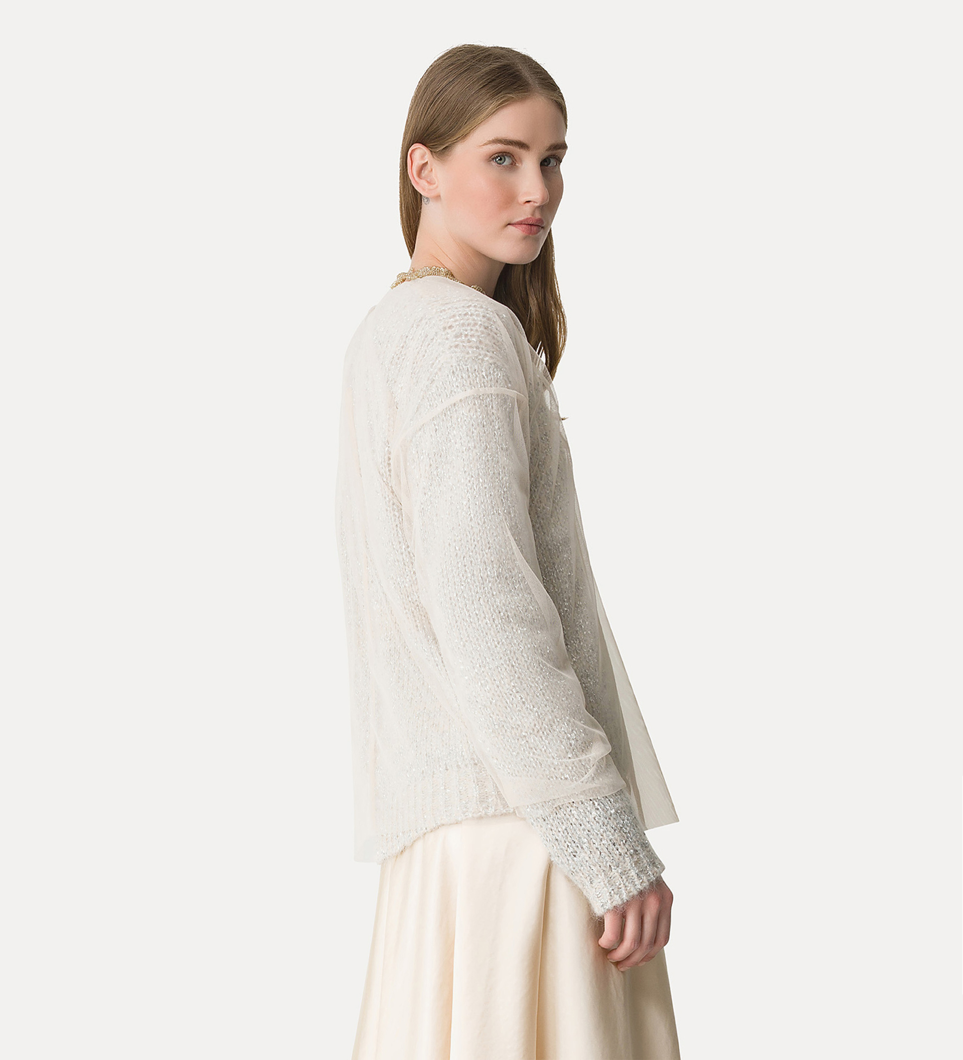 knit with t–shirt in tulle and tweed | forte_forte