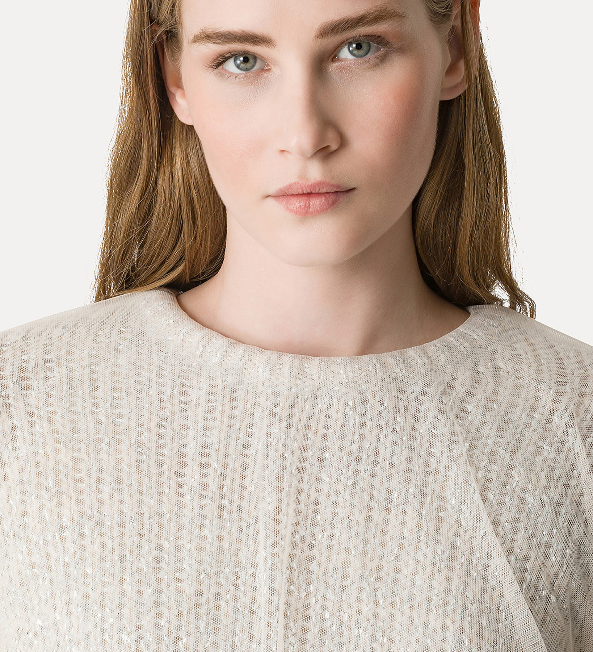 knit with t–shirt in tulle and tweed | forte_forte