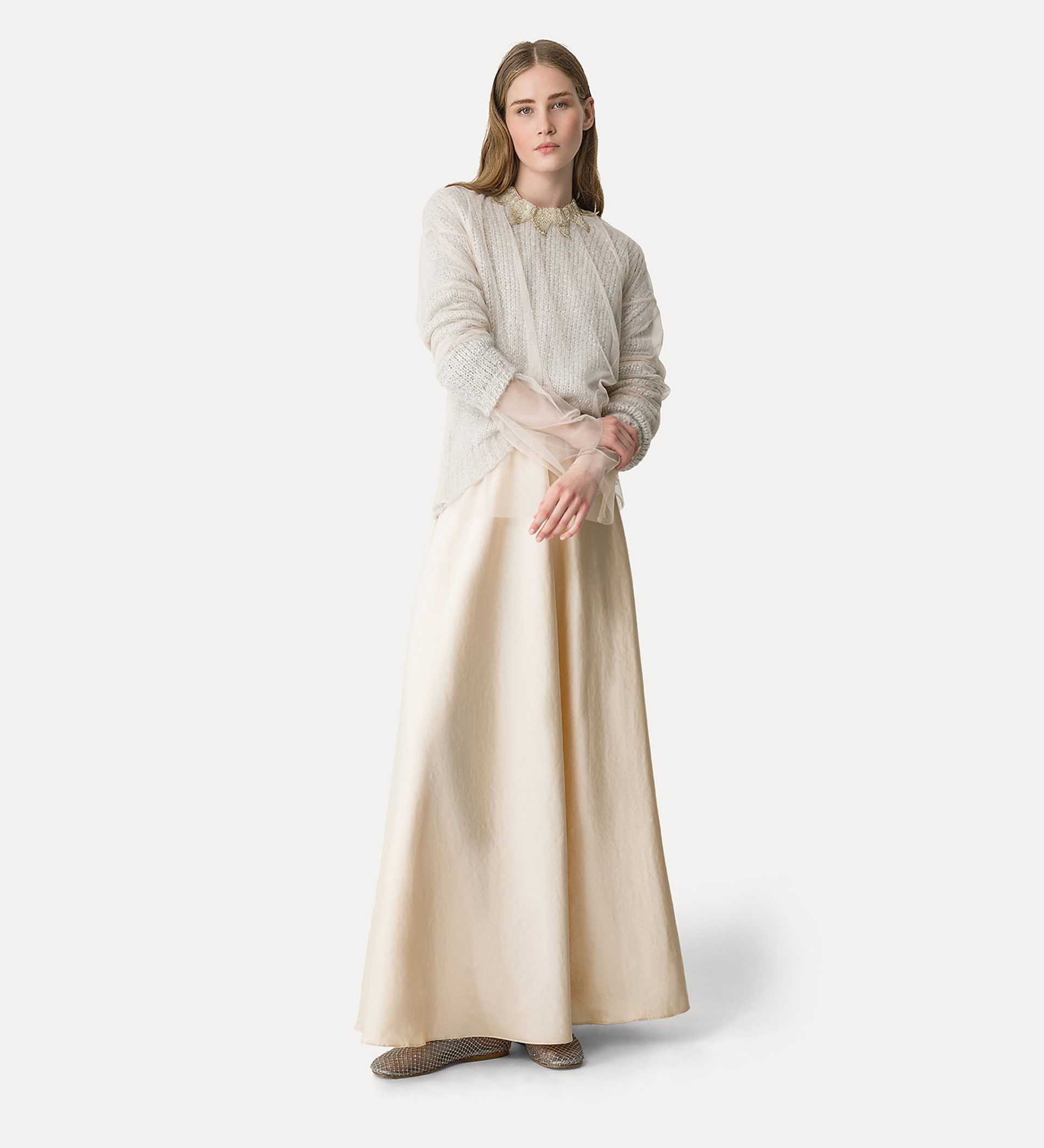 knit with t–shirt in tulle and tweed | forte_forte