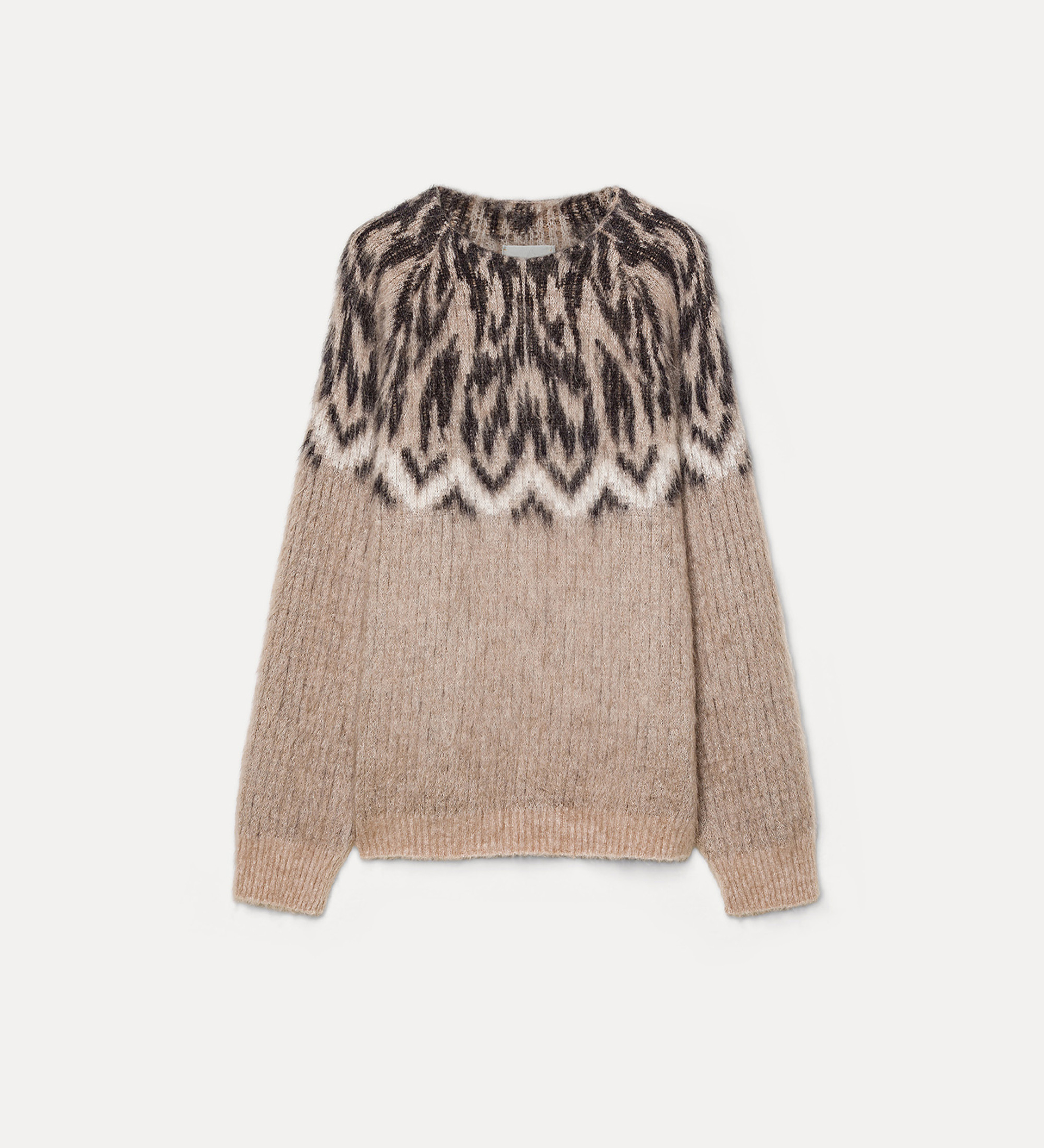 girocollo jacquard in lana baby alpaca | forte_forte