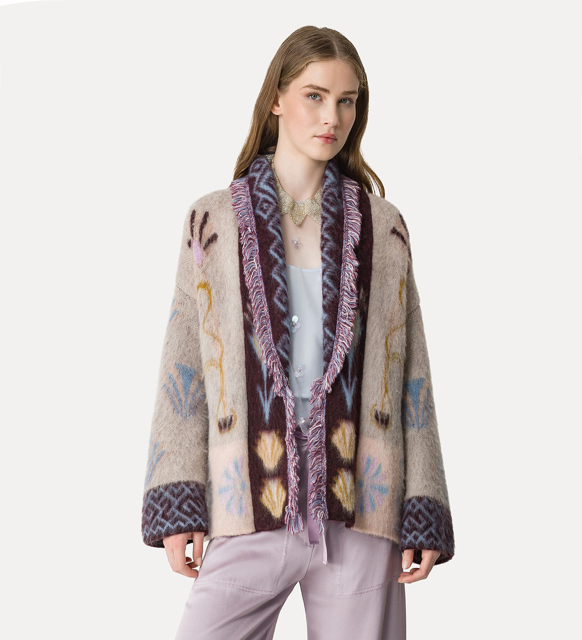 longline cardigan in baby alpaca wool | forte_forte