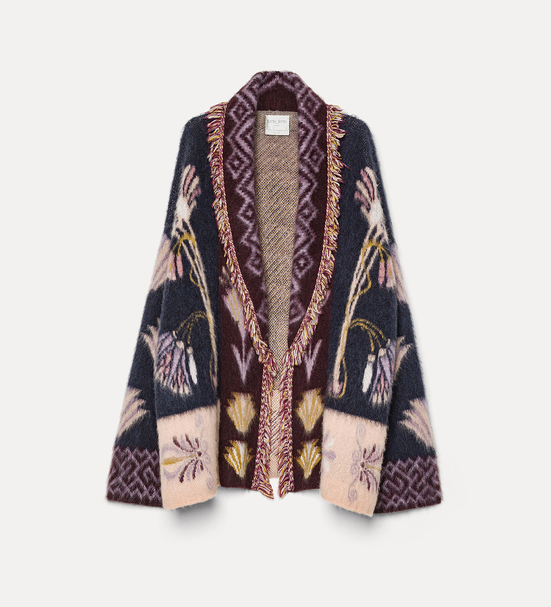 longline cardigan in baby alpaca wool | forte_forte