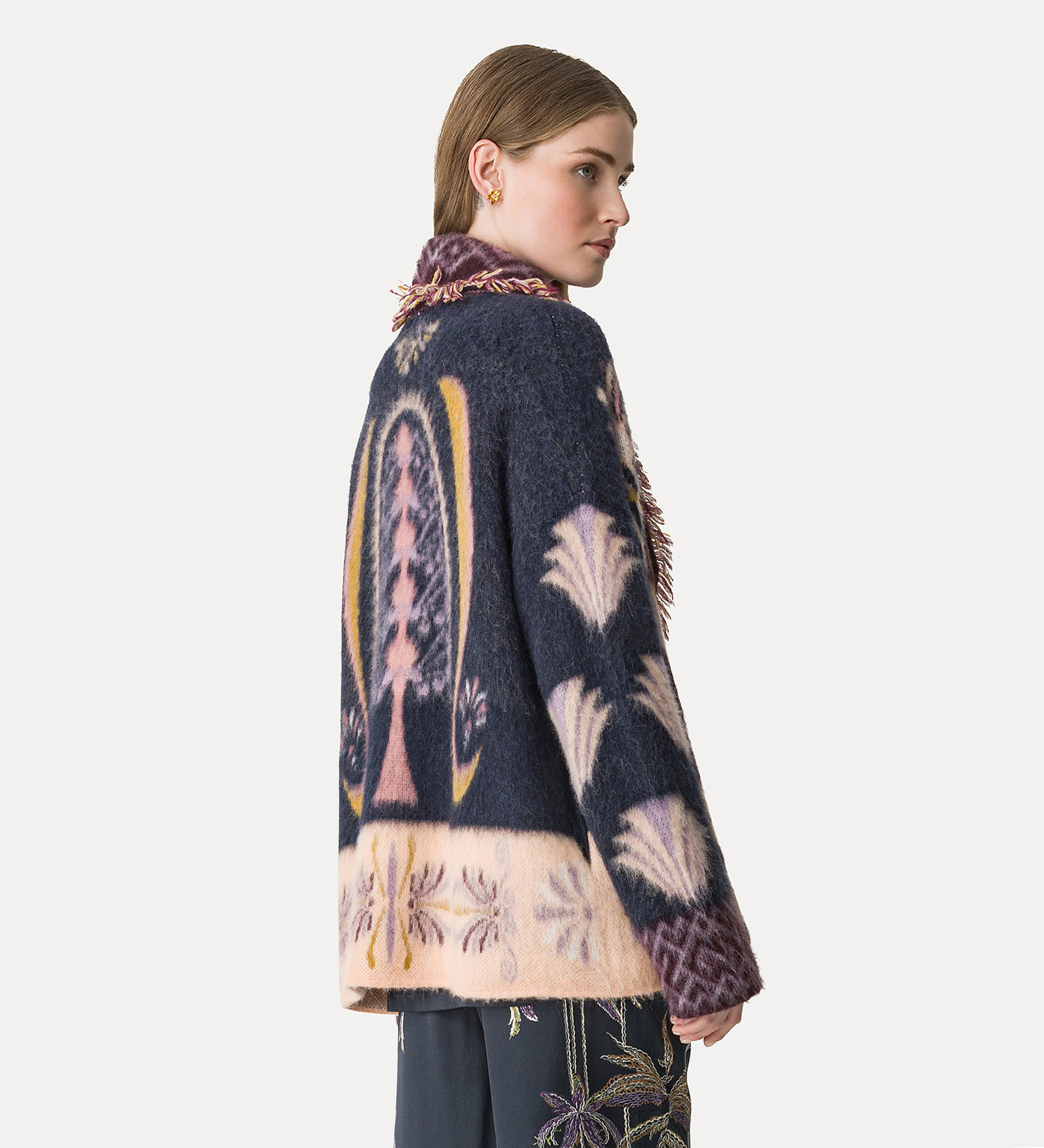 longline cardigan in baby alpaca wool | forte_forte