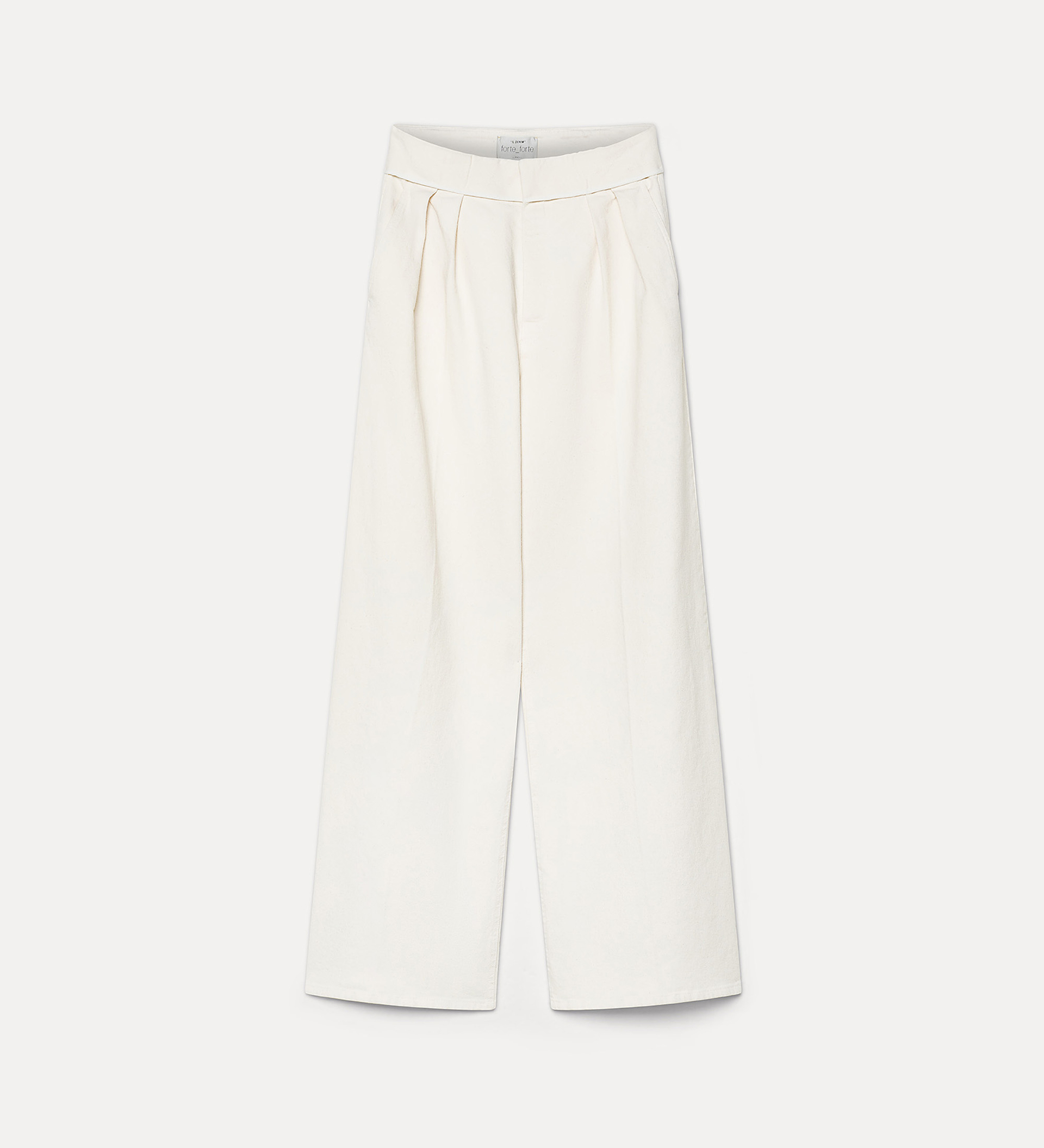 pantalon à taille haute écru | forte_forte