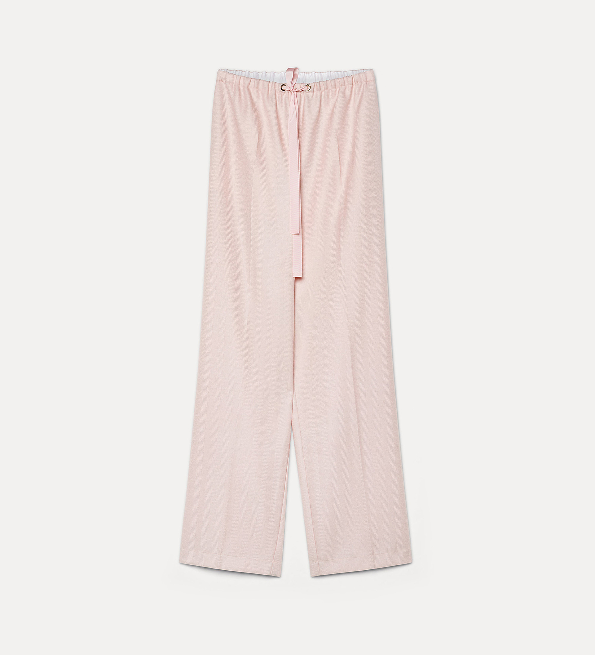 pantalon à cordon en pure laine | forte_forte