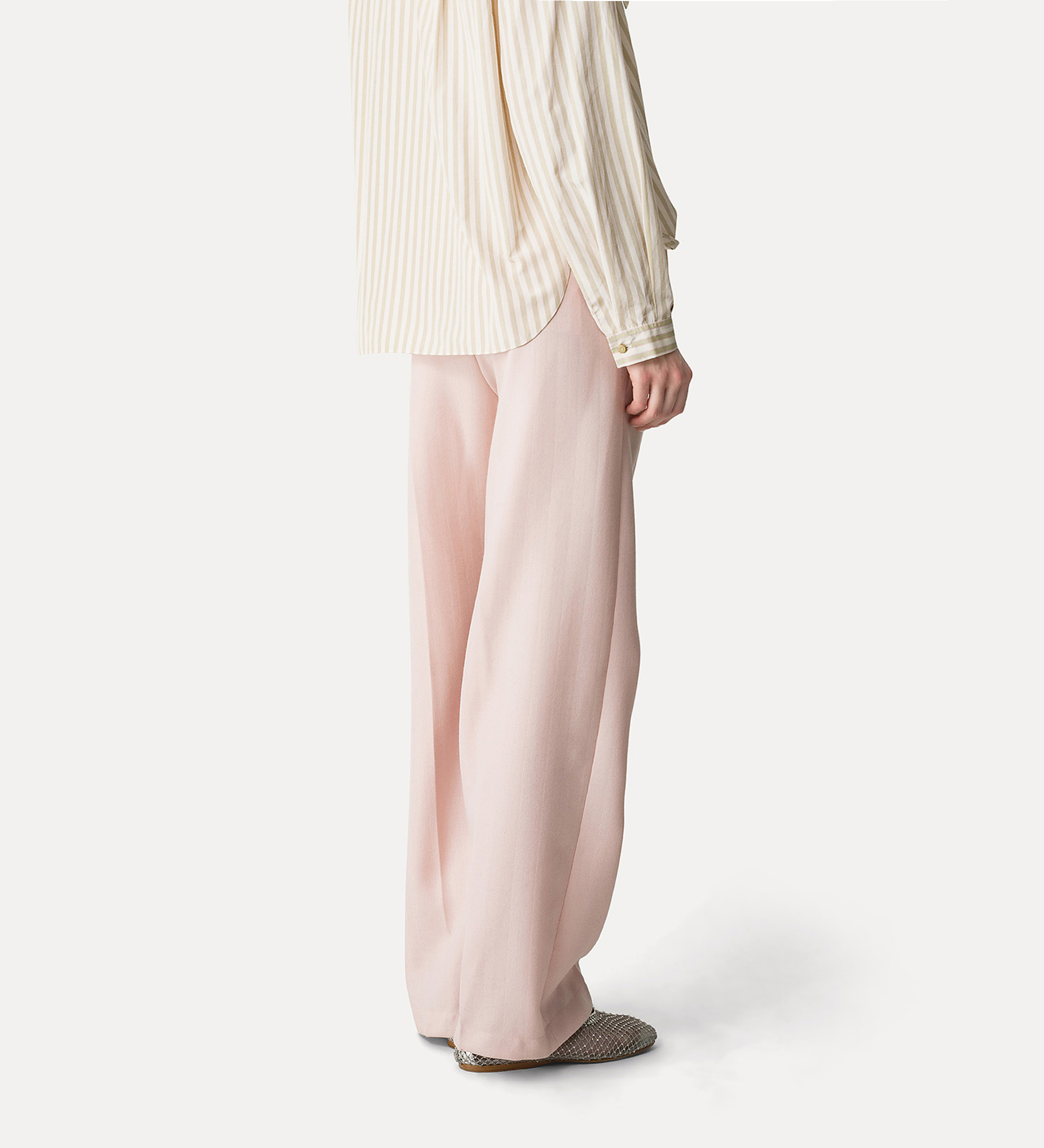 pantalon à cordon en pure laine | forte_forte