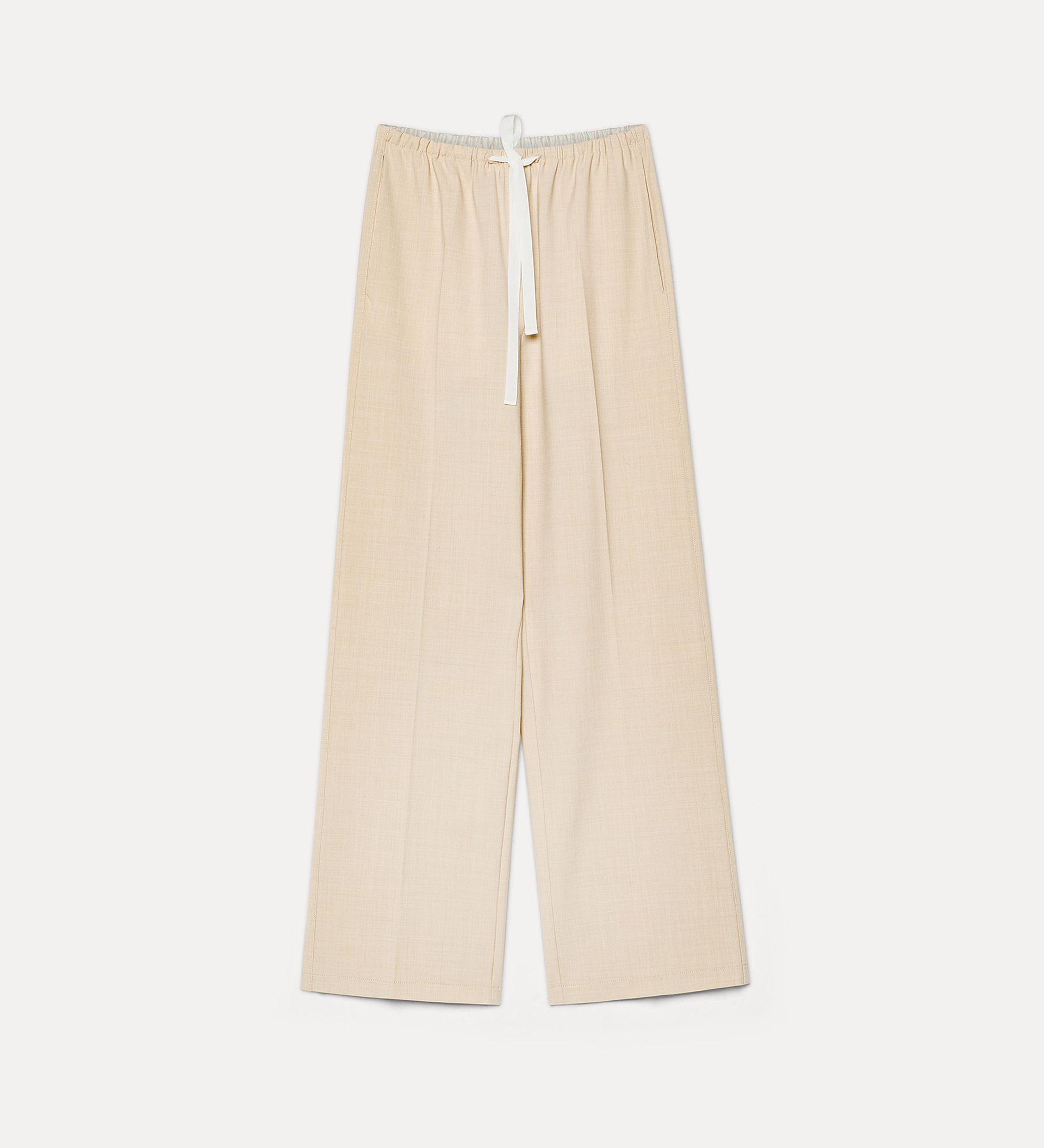 drawstring trousers in a wool blend | forte_forte