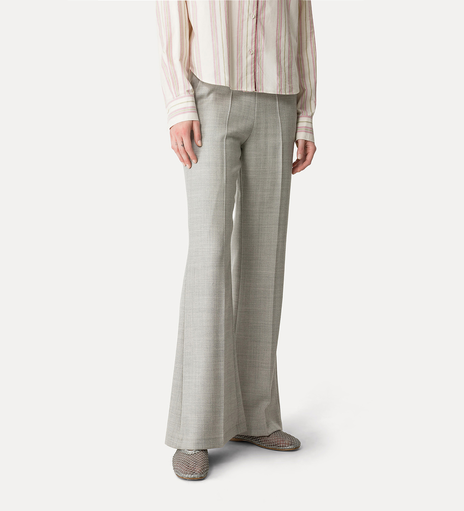 pantalon palazzo en pure laine | forte_forte