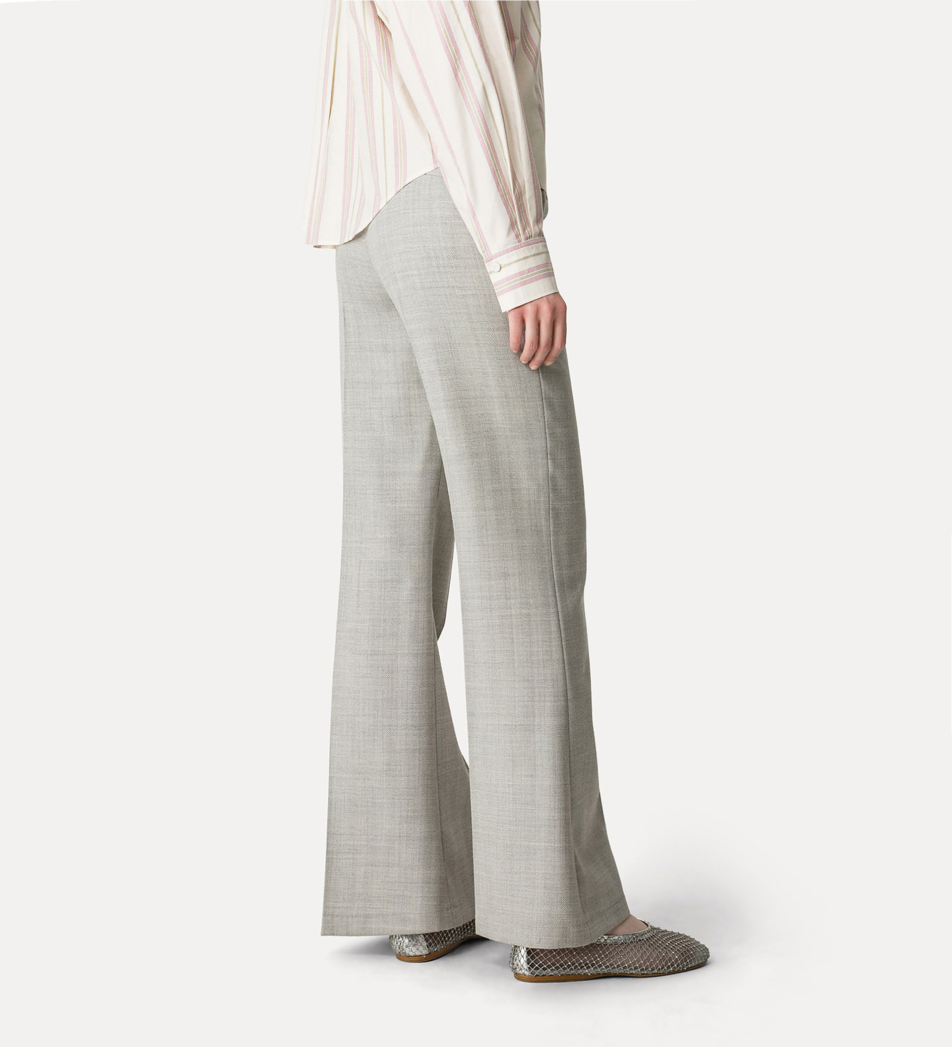 pantalon palazzo en pure laine | forte_forte