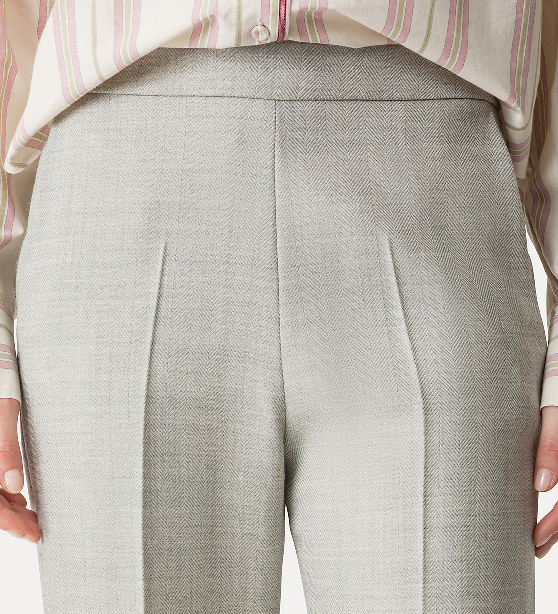 pantalon palazzo en pure laine | forte_forte