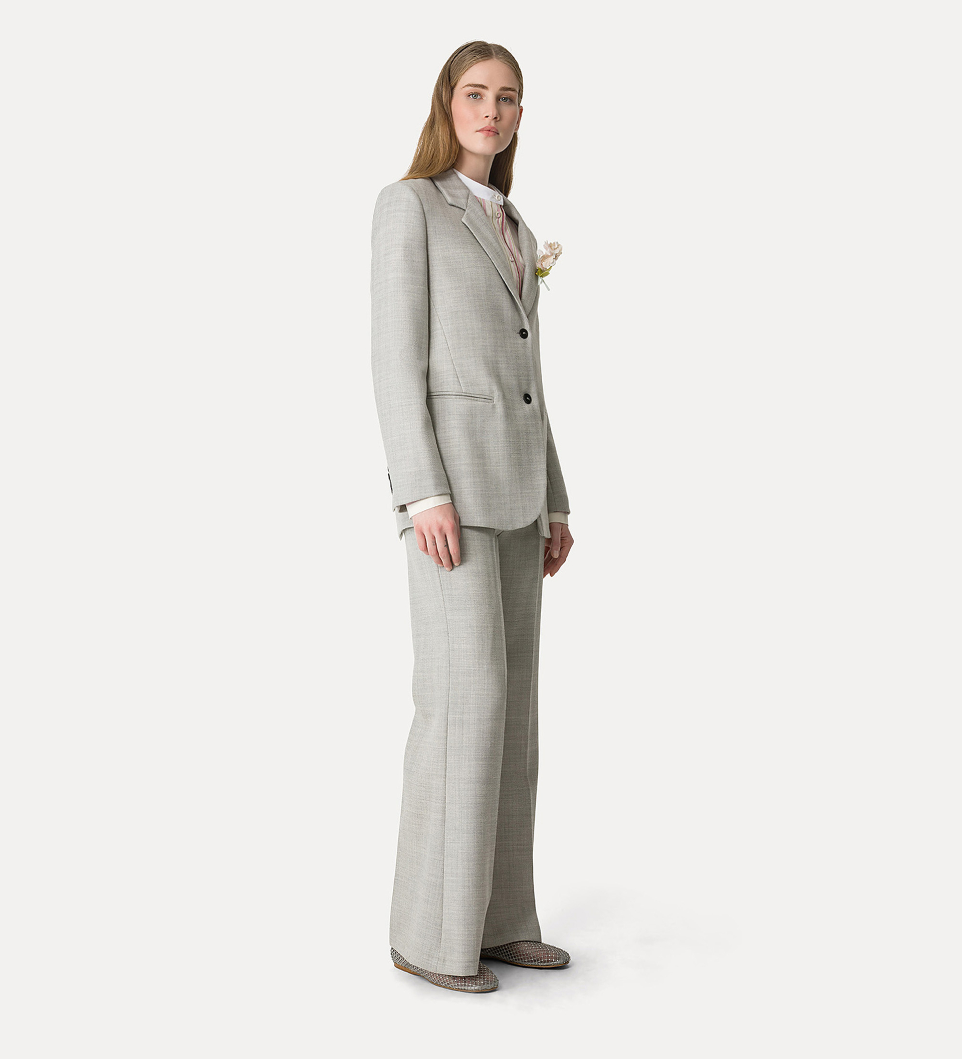 pantalon palazzo en pure laine | forte_forte