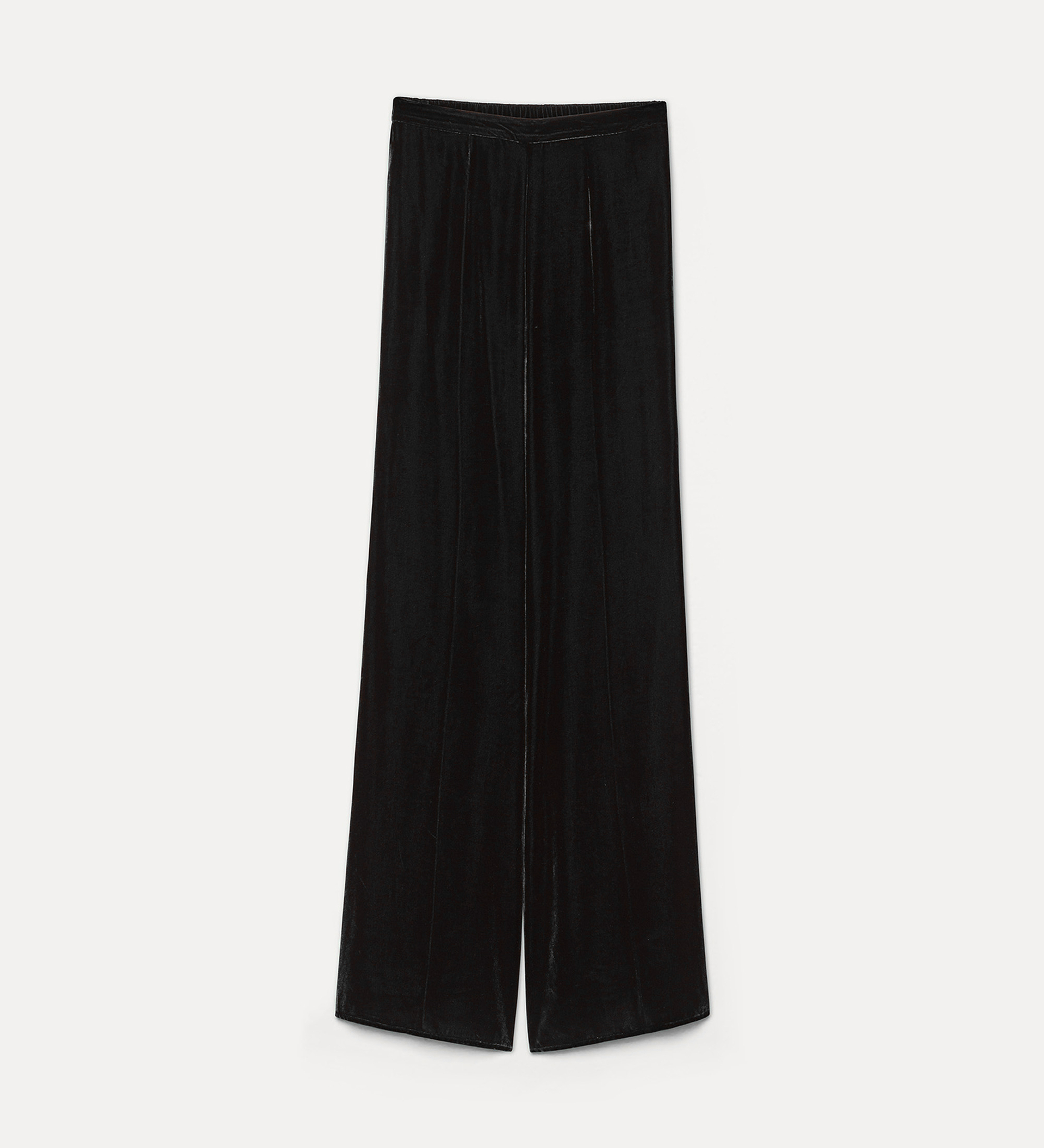 pantalone flared in velluto liscio | forte_forte