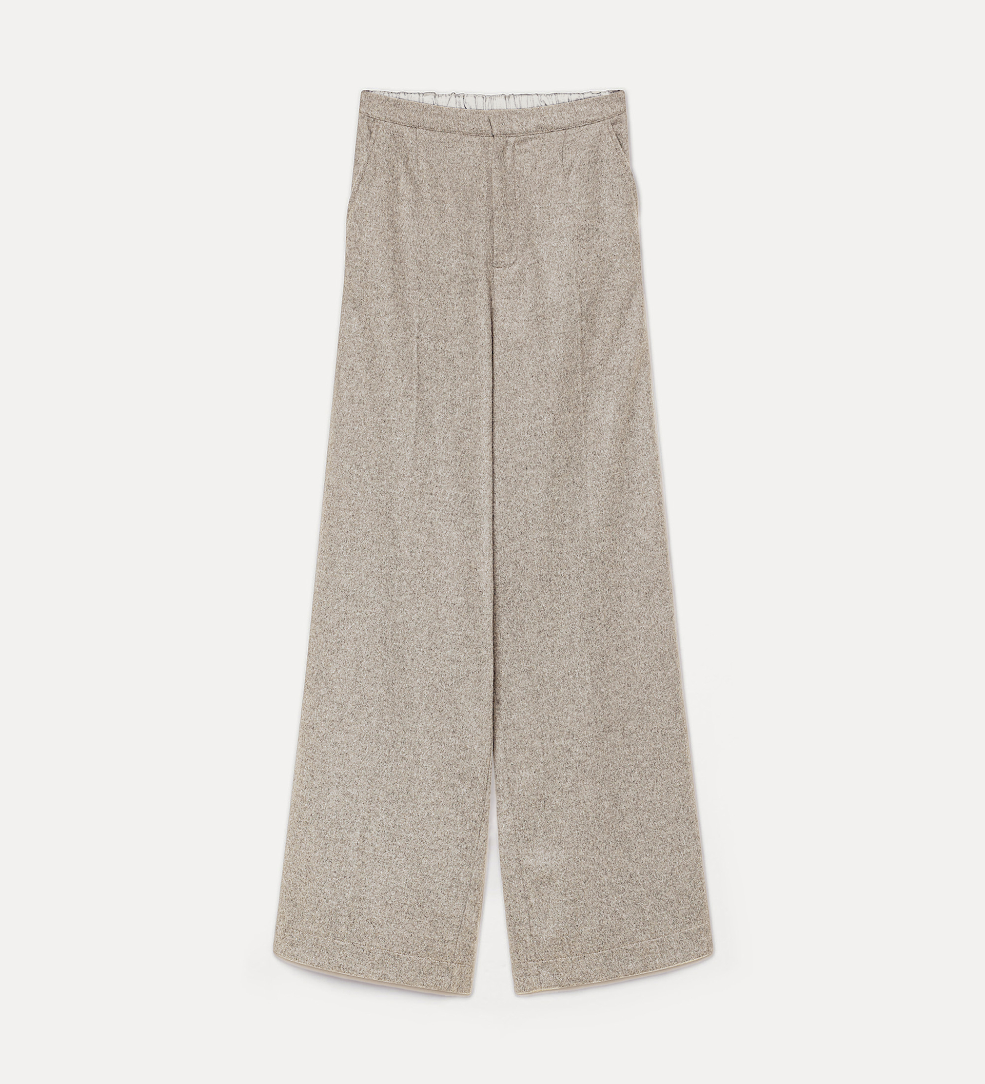 pantalon palazzo en drap de laine | forte_forte