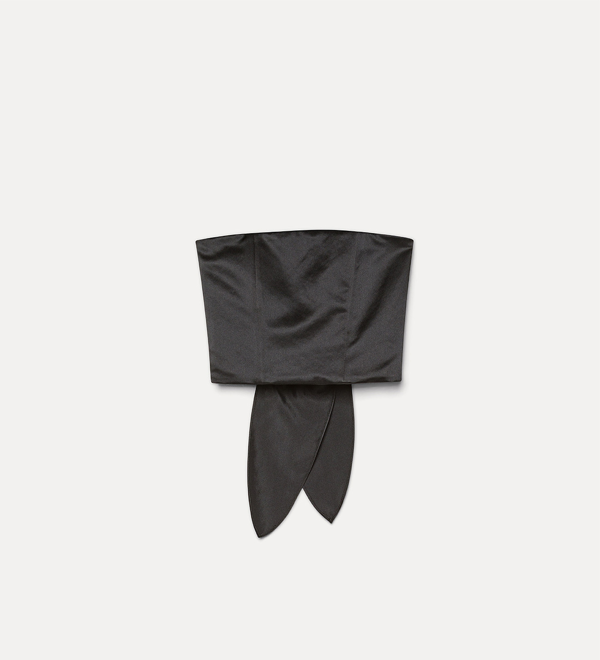bustier top in duchesse with a sash | forte_forte