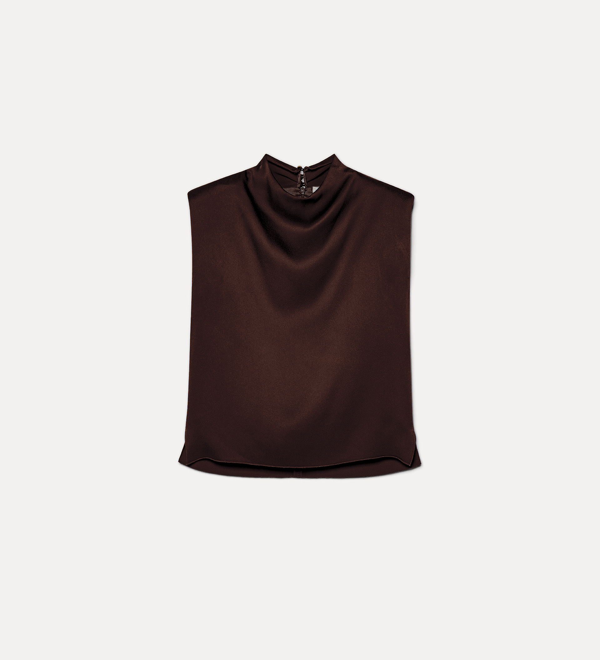 top with a funnel neck in satin envers | forte_forte