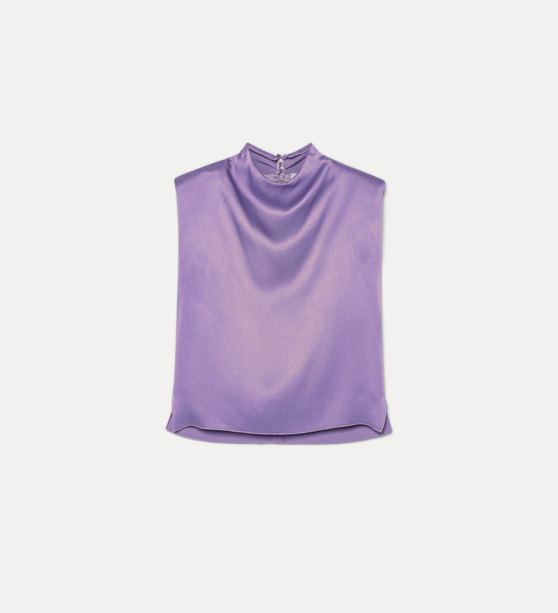 top with a funnel neck in satin envers | forte_forte