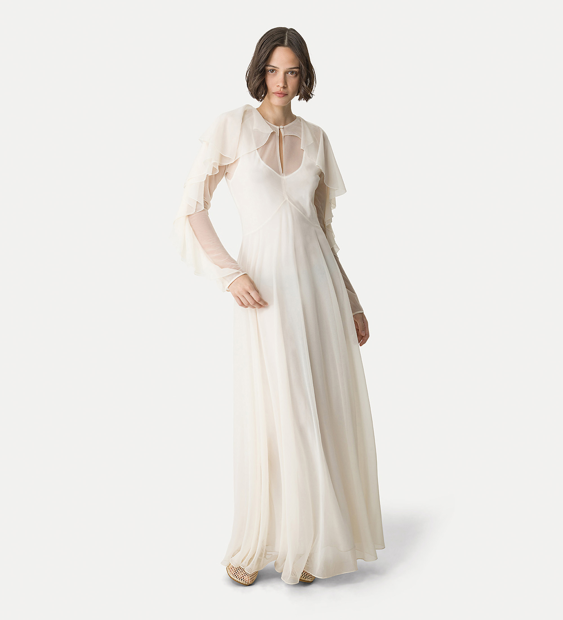 robe à volants en chiffon contemporain | forte_forte