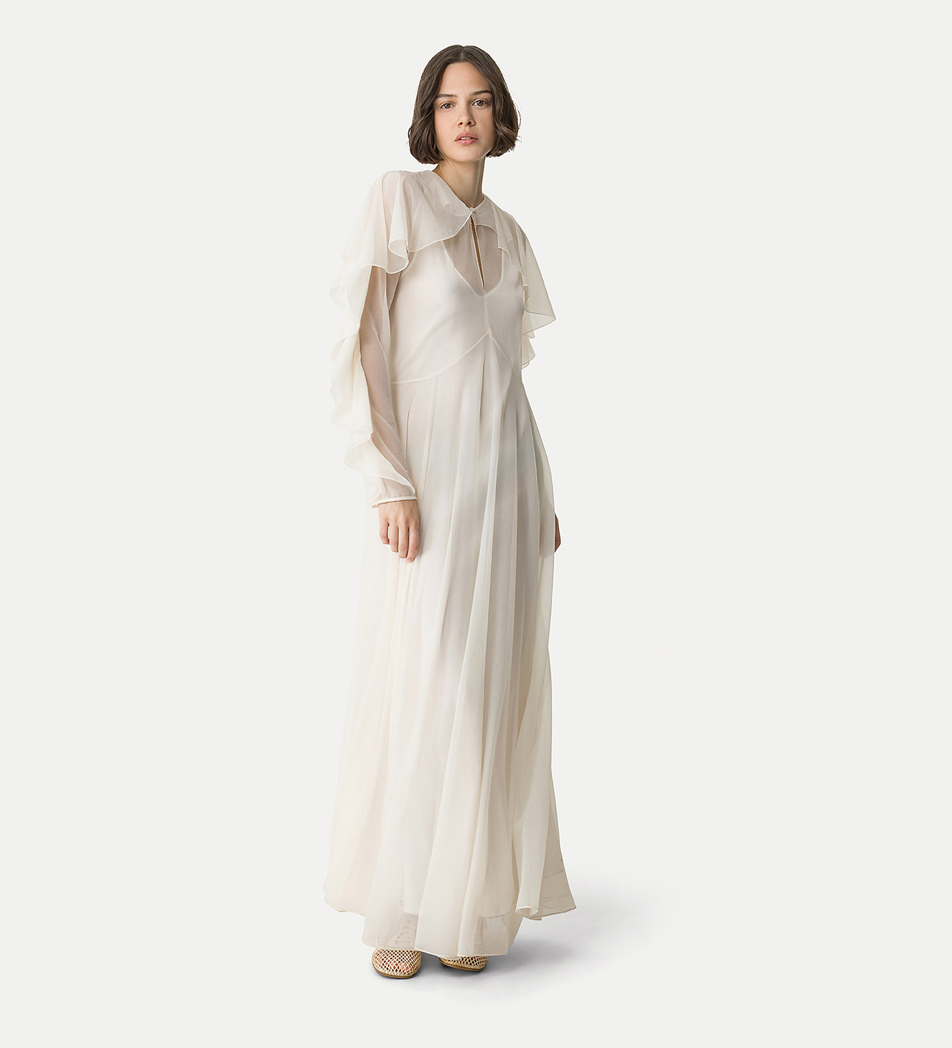 robe à volants en chiffon contemporain | forte_forte