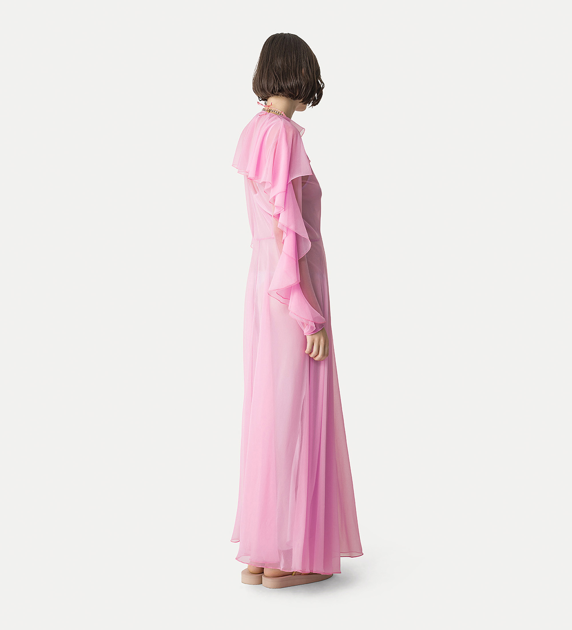 long dress in contemporary chiffon | forte_forte